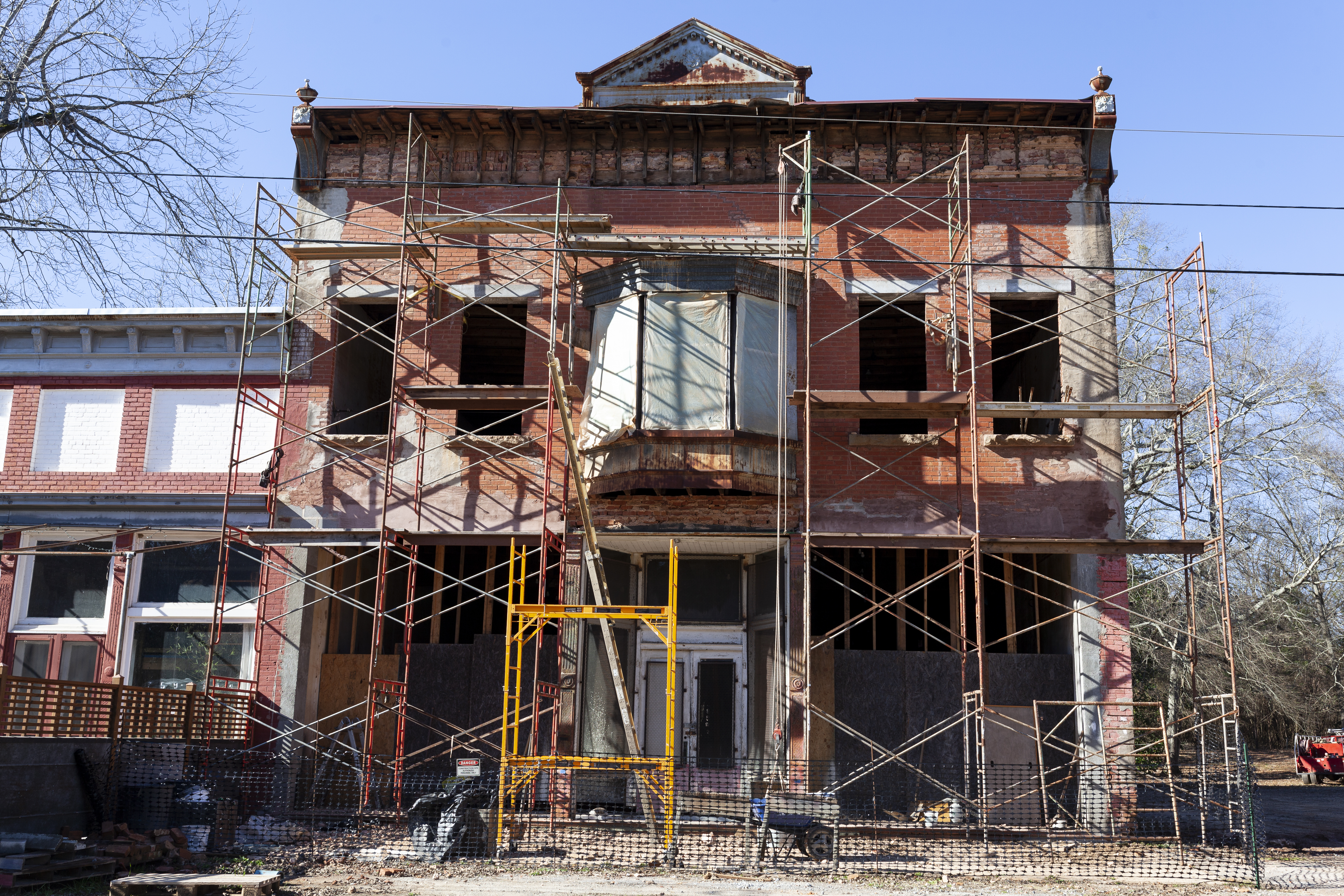 The historic building that housed the A.J. Gillen Department Store in Maxeys recently had a water meter installed for the first time in its history. (Sydney Fordice/The Oglethorpe Echo)