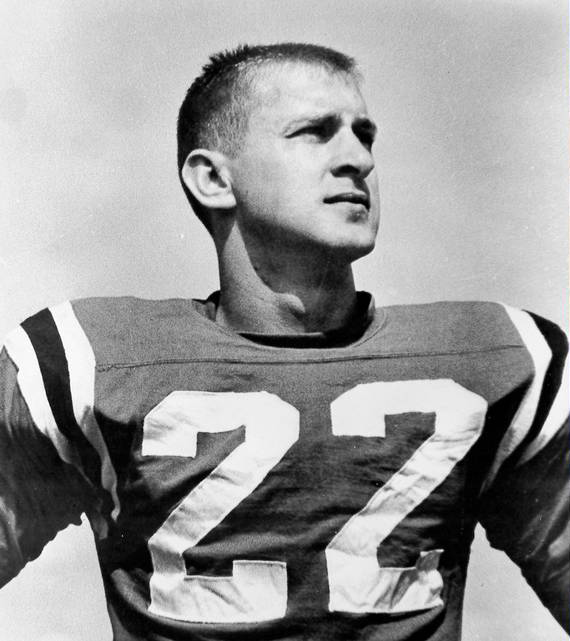 Two Bulldogs who helped Georgia win national championships in 1980 and 2021 have Jesup connections. Fred Bennett’s 1980 photo of Jesup’s Lindsay Scott, center, shows No. 24 racing to the Florida Gators’ end zone in Jacksonville. That play propelled the Dawgs into the national championship game against Notre Dame. Stetson Bennett IV, right, is the grandson of the late Buddy Bennett, left, who quarterbacked Jesup High School to a state championship in 1954. (Submitted Photos)