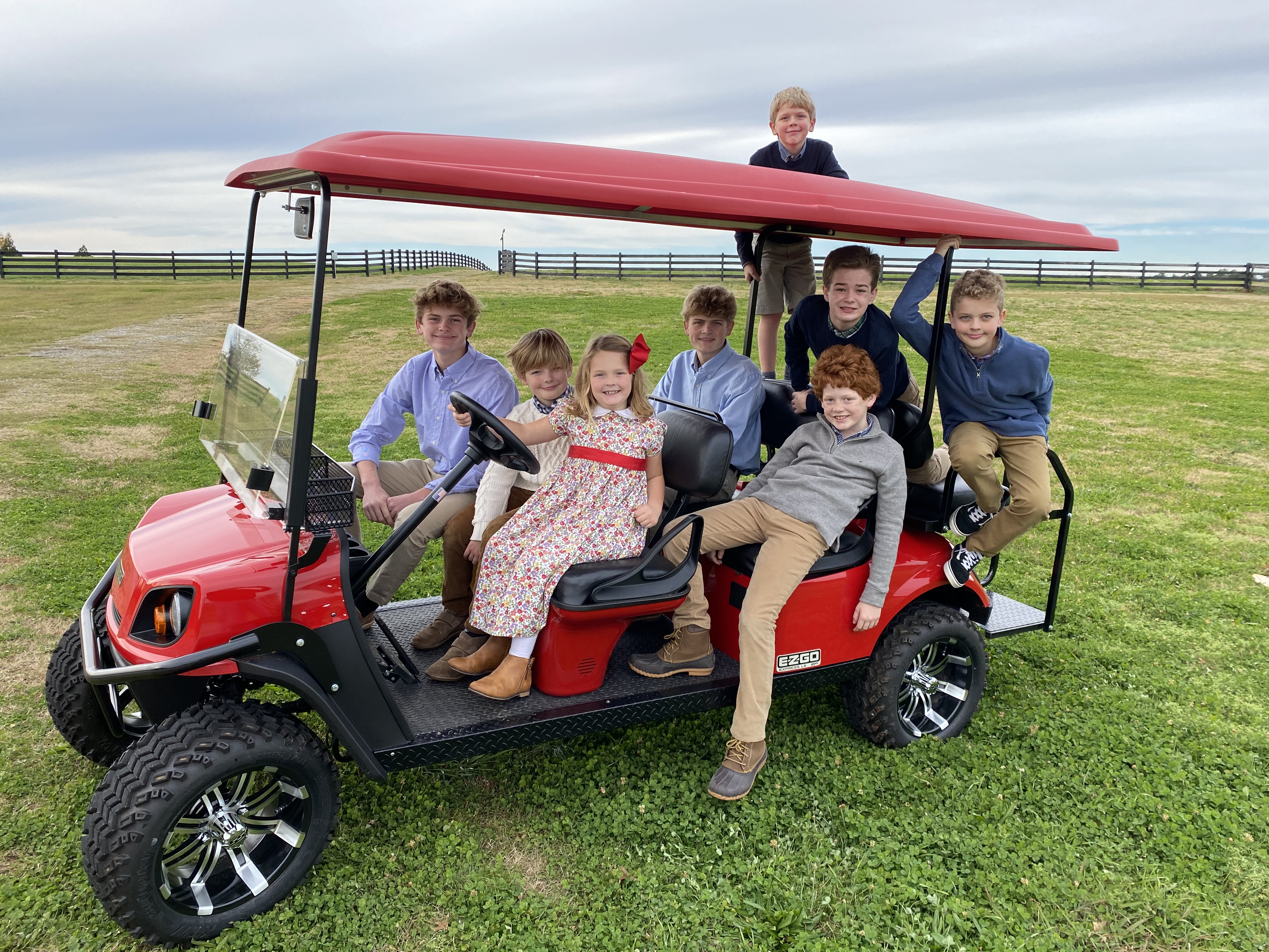 Our eight grandchildren look forward to the family's Thanksgiving gather and Christmas-morning excitement. Posing with Stella NeSmith are, from left, Hayes Wilson, Bayard NeSmith, Wyatt Wilson, Smith Wilson (standing), Fenn NeSmith, William NeSmith and Henry Wilson. (Submitted Photo)
