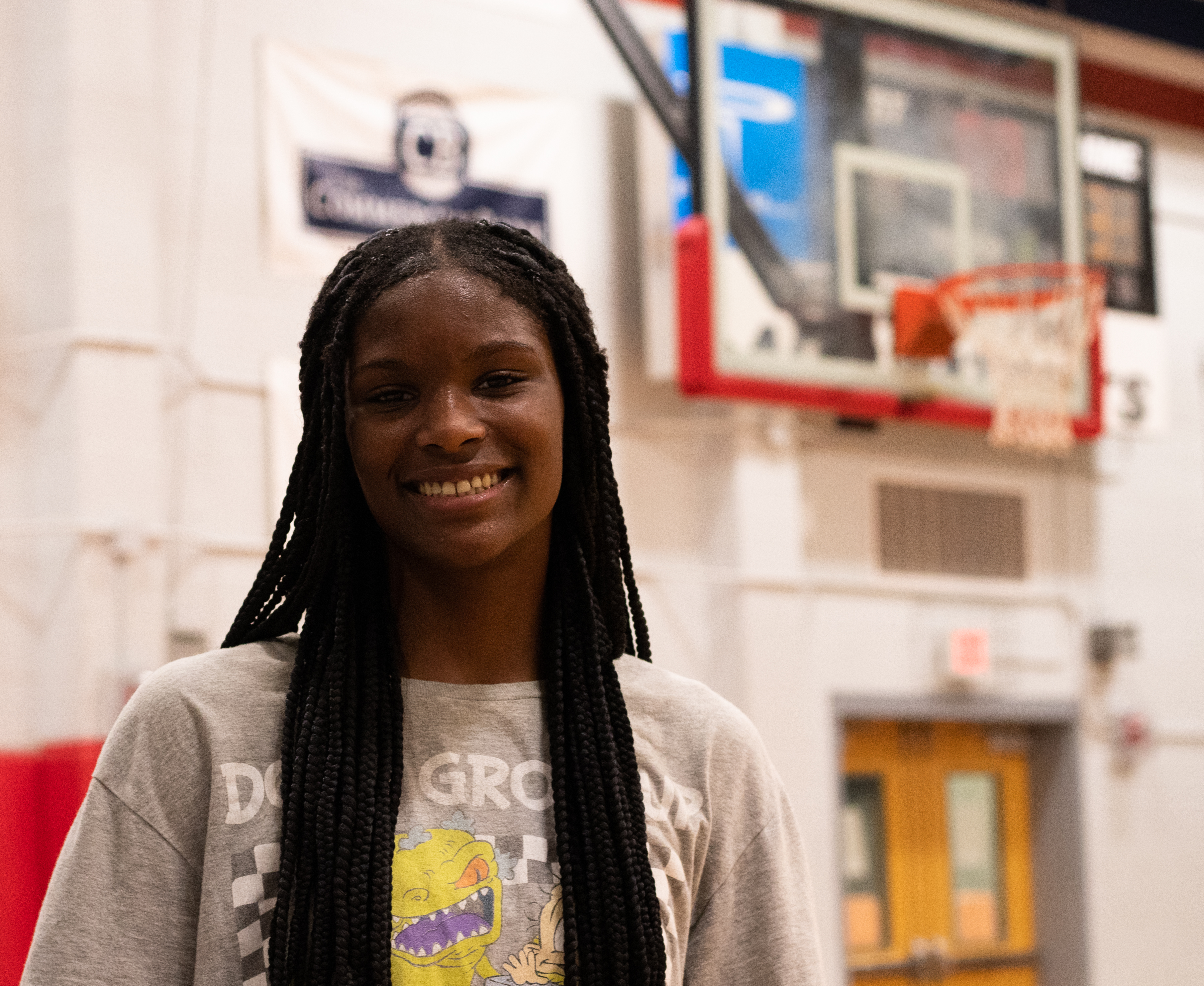 Kenzie Henderson, who is 5 foot-11, is one of three freshmen on a young Lady Patriots basketball team. (Photo/Sarah White)