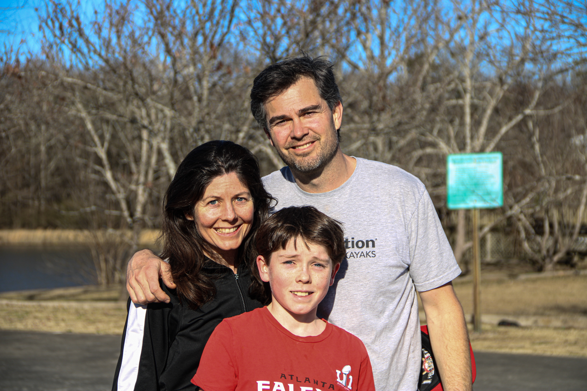 Carly (from left), Paul and Richard Chandler, who have lived in Oglethorpe County for nine years, are regulars at Crawford’s Bryan Park. (Armani Kardar/The Oglethorpe Echo)