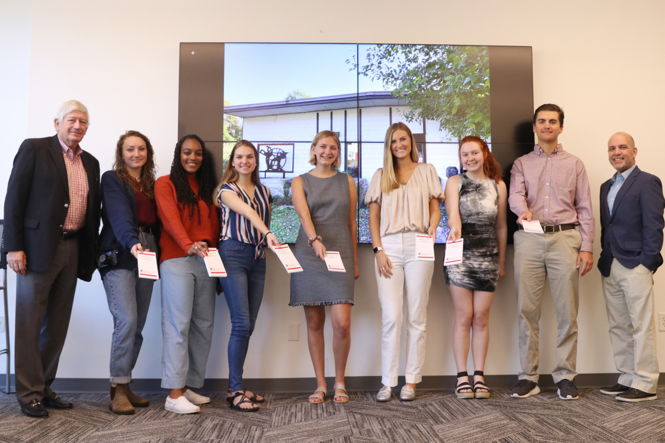 The new staff of The Oglethorpe Echo, along with Managing Editor Andy Johnston and Chairman Dink NeSmith, mark the beginning of reporting for Oglethorpe County. (Submitted Photo/Sarah Freeman)