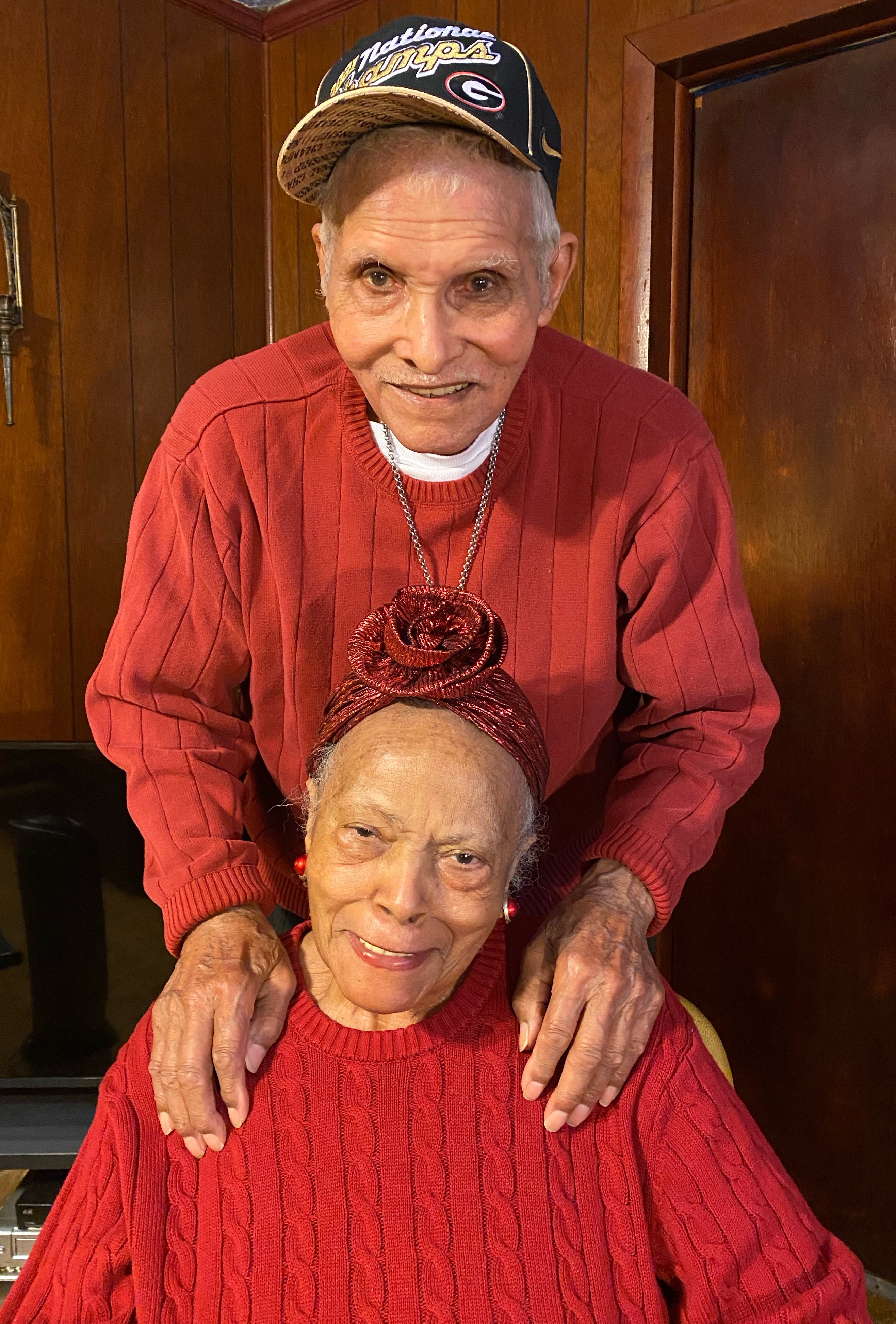 Leroy, 91, and  Bessie Collins, 88, first met 82 years ago, when they were baptized on the same day near the New Bethlehem Baptist Church. They’ve been married for 67 years. (Dink NeSmith/The Oglethorpe Echo)