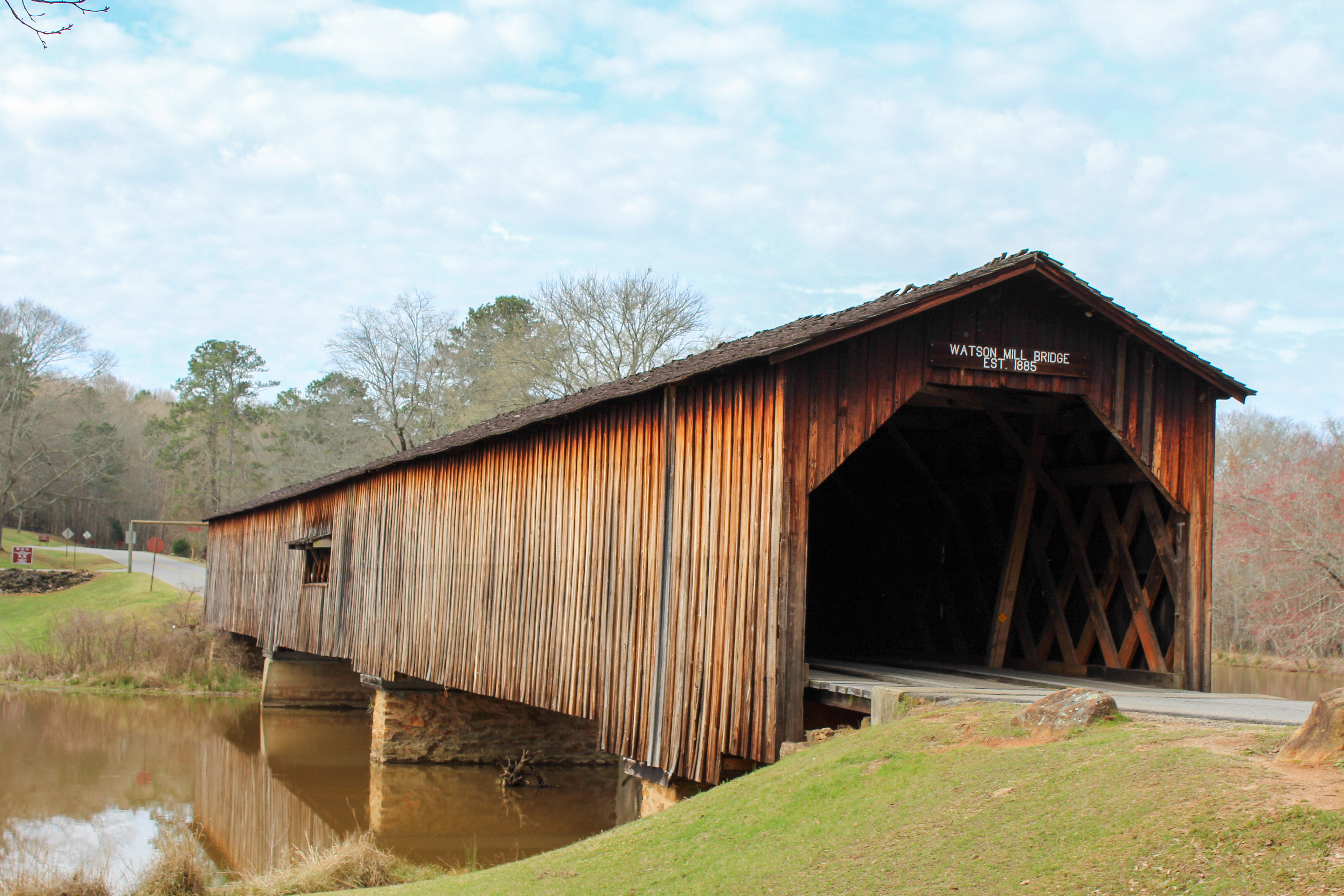 Watson Mill State Park features Georgia’s longest covered bridge, which was built in 1885 and ex- tends 229 feet. (MACKENZIE TANNER/THE OGLETHORPE ECHO)
