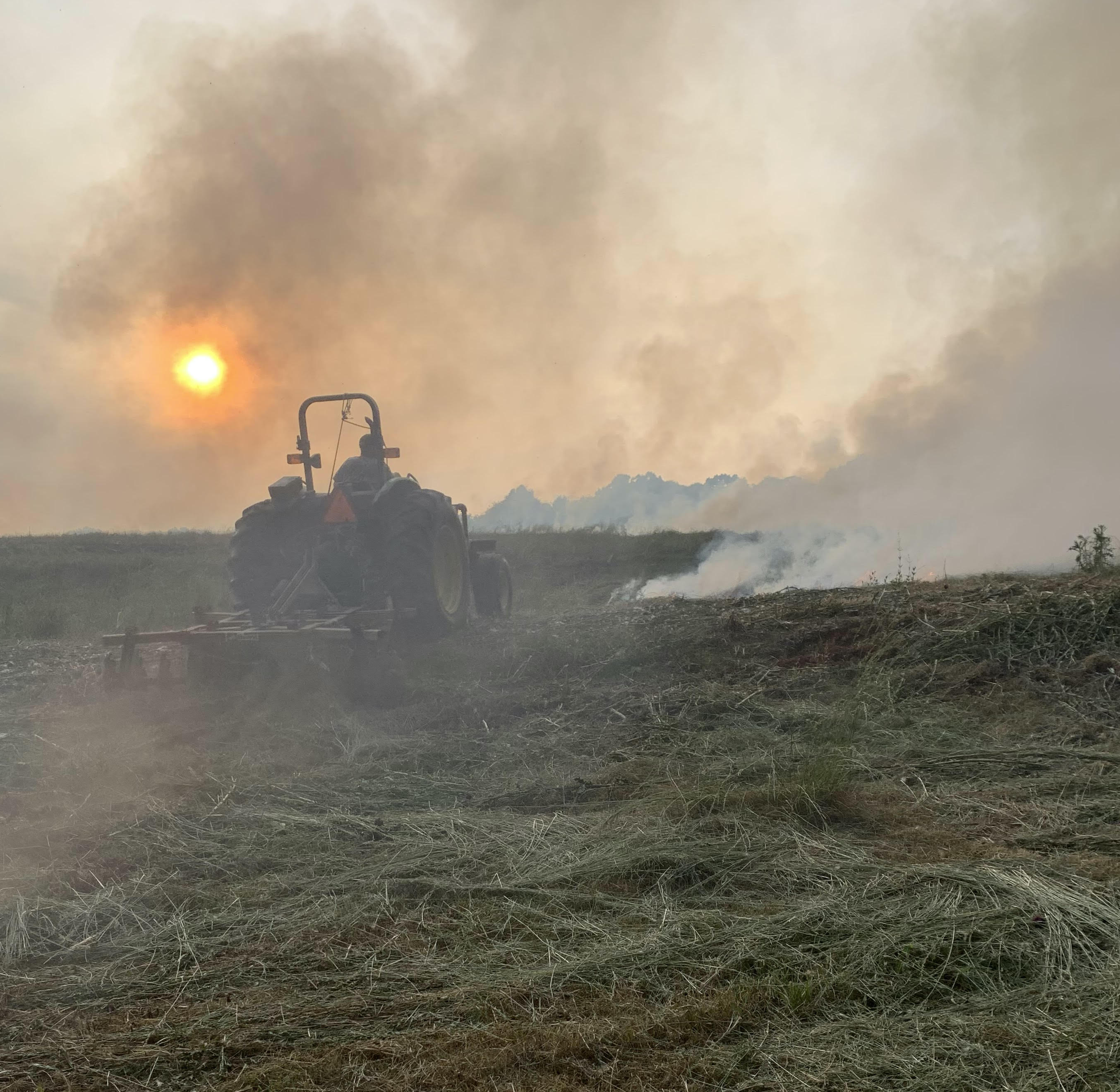The dry conditions have contributed to several field fires in May and June, including this one in Smithonia. (Submitted Photo)