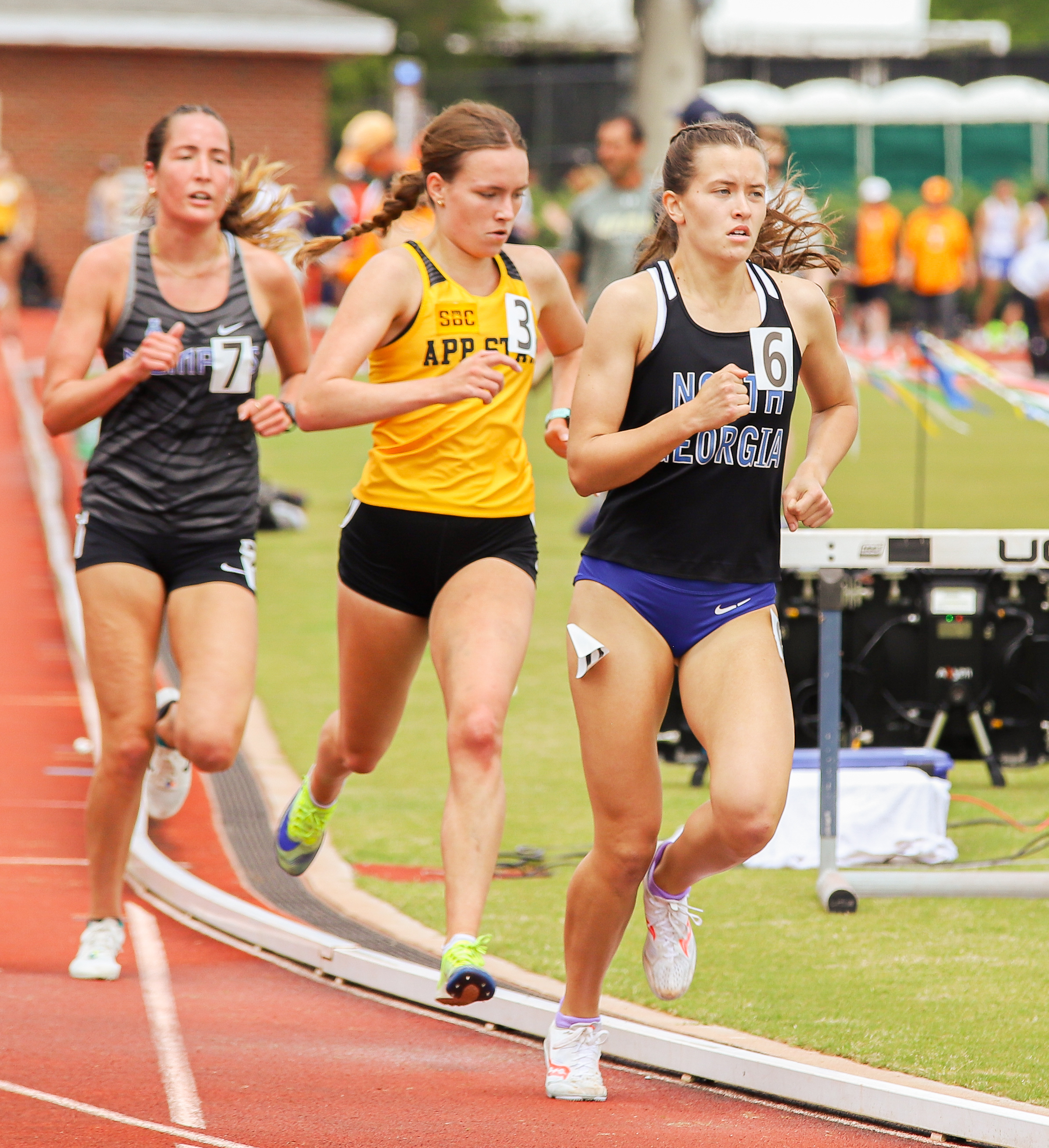 OCHS grad Ella Stoudenmire, front, ran against SEC and other Division I schools during her freshman year at the University of North Georgia. (Submitted Photo) 