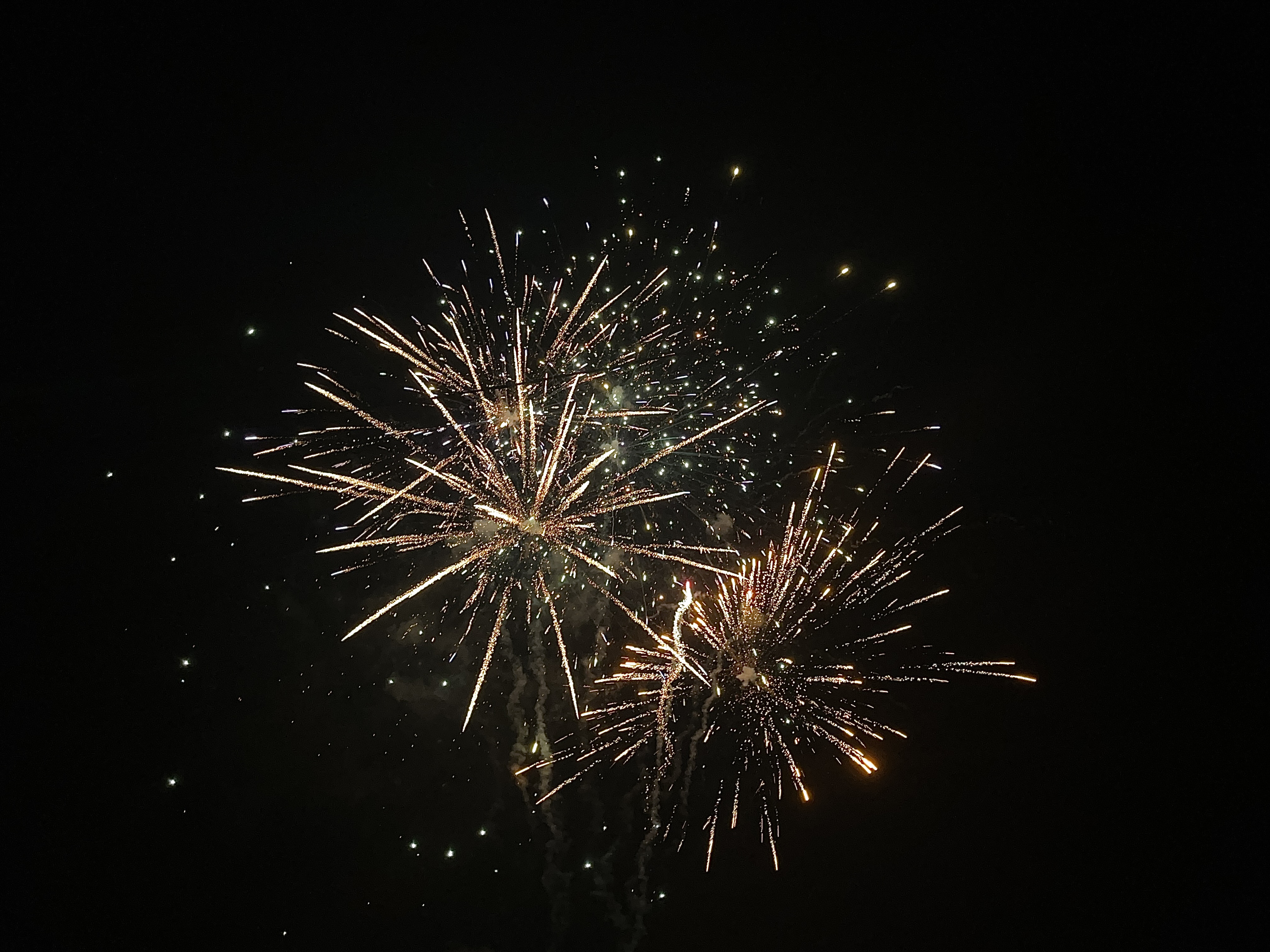 Fireworks explode in the night sky at Grove Chapel Church’s fireworks show on June 25. Sandy Cross Baptist Church will hold its third annual Independence Day celebration at 6 p.m. Saturday, July 2. (Photo/Morgan Quinn)