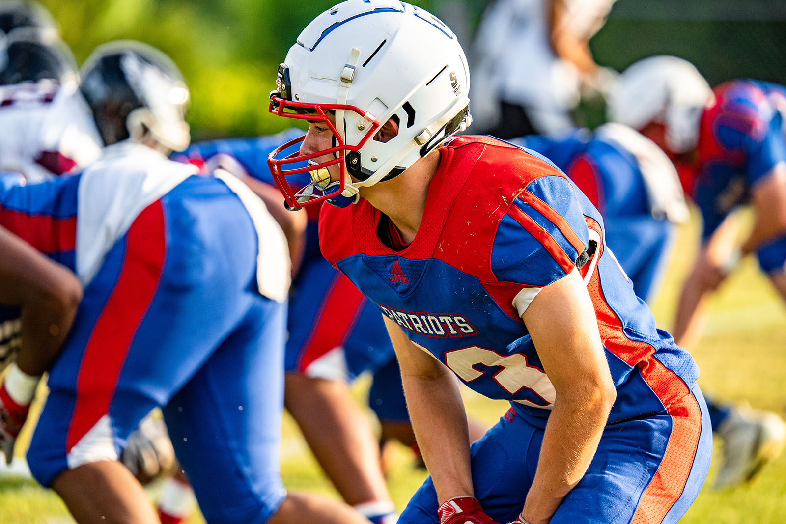 Senior Brady Allgood likely will be in the starting lineup at cornerback when the Patriots open against East Jackson on Friday night. (Photo/Jack Casey)