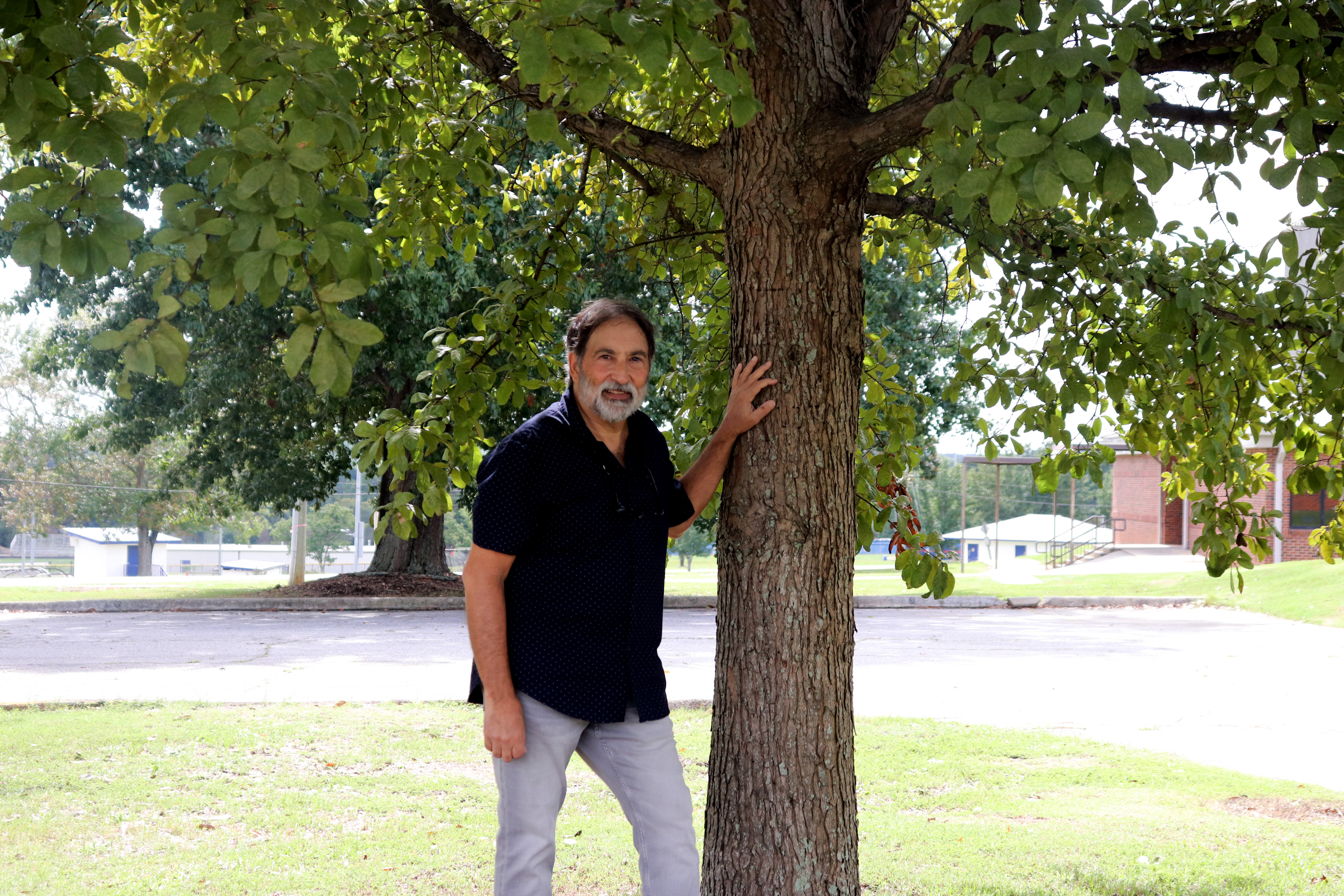 Joe Conti, a retired Oglethorpe County High School biology teacher, oversaw the Environmental Awareness Club’s planting of the school’s Oglethorpe oak in 2005 (PHOTO/ERIN KENNEY)