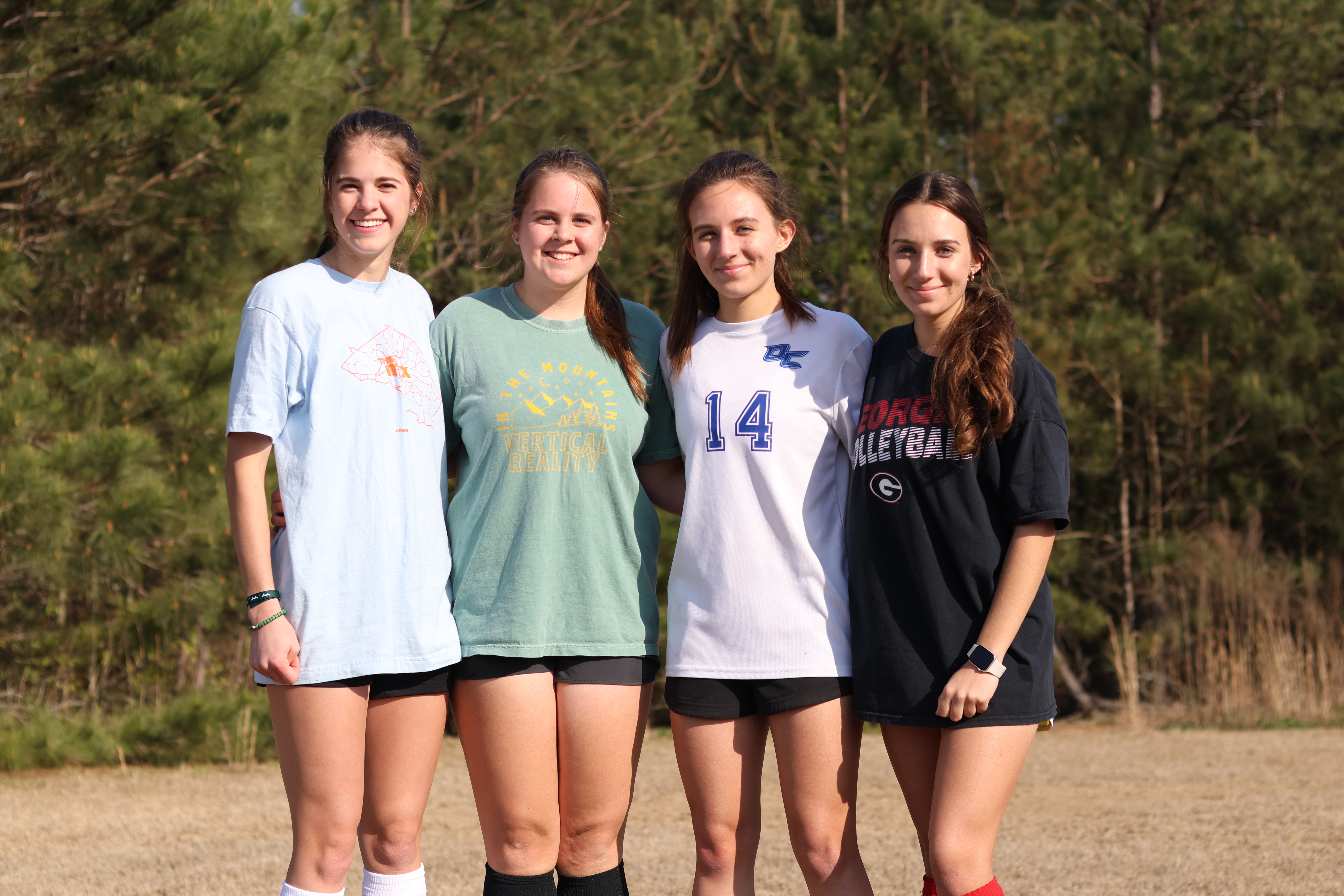Sisters on this year’s Oglethorpe County girls soccer team include (from left) Emmaleigh and Hannah Hemingway, Emily and Madeleine Forschler. (Photo/Emily Dozier)