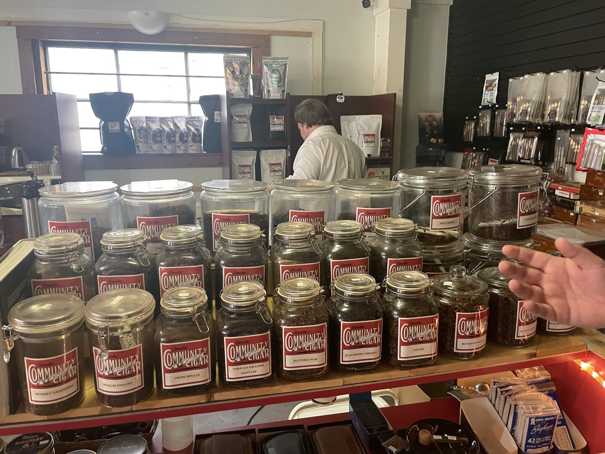 Tobacco offered by Community Cigar in downtown Lexington. (Photo/Alex Bavosa)