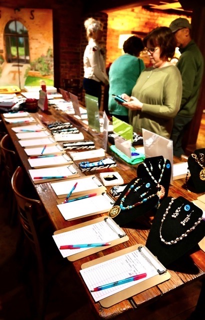 Donations fill tables at the eighth annual Bark & Wine fundraiser. The Madison Oglethorpe Animal Shelter's largest fundraiser of the year took place at the Historic Smithonia Farm March 11. 