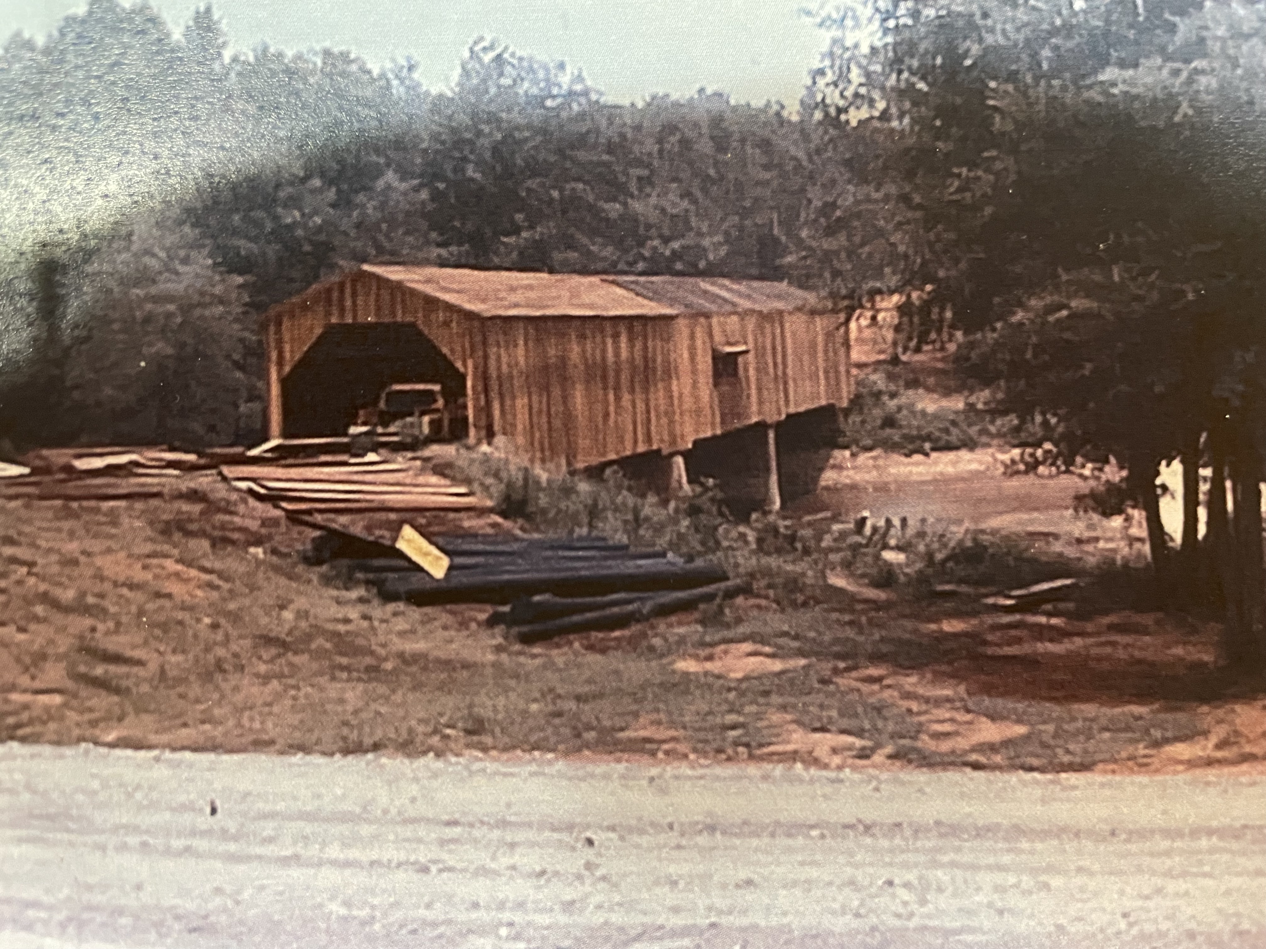 Watson Mill Bridge State Park manager Lori Hamby discovered several photos of what the park looked like in the 1970s and '80s and other pictures taken during a variety of renovations done through the years. Hamby became park manager last September. (Courtesy of Watson Mill Bridge State Park)