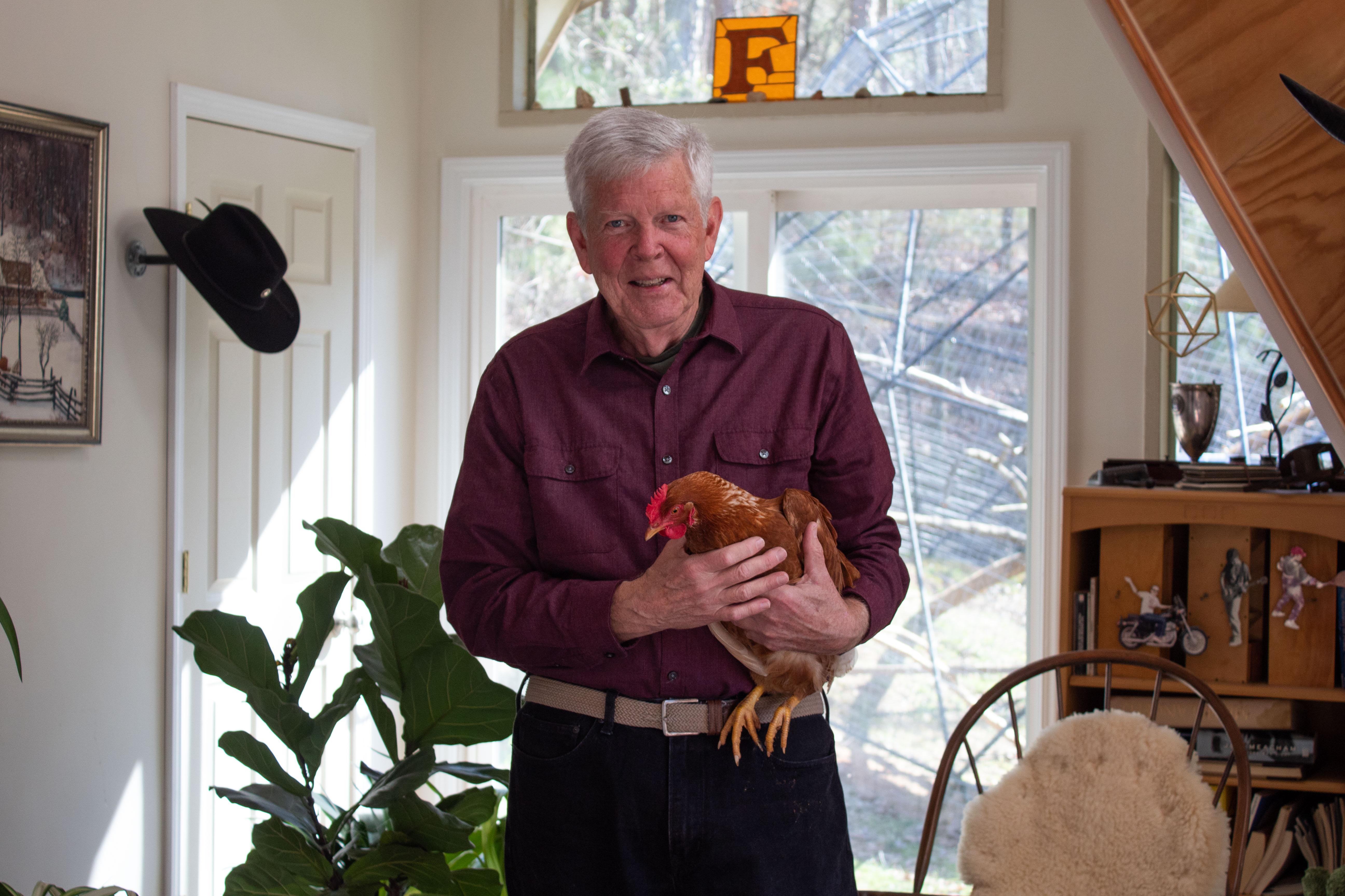 MORGAN QUINN/THE OGLETHORPE ECHO John Fortuna, a retired graphic designer, enjoys peace and quiet in his dome home off Crawfordville Road in Lexington. It’s the second one he’s built. The first one was in Orlando, Florida, in the 1970s.