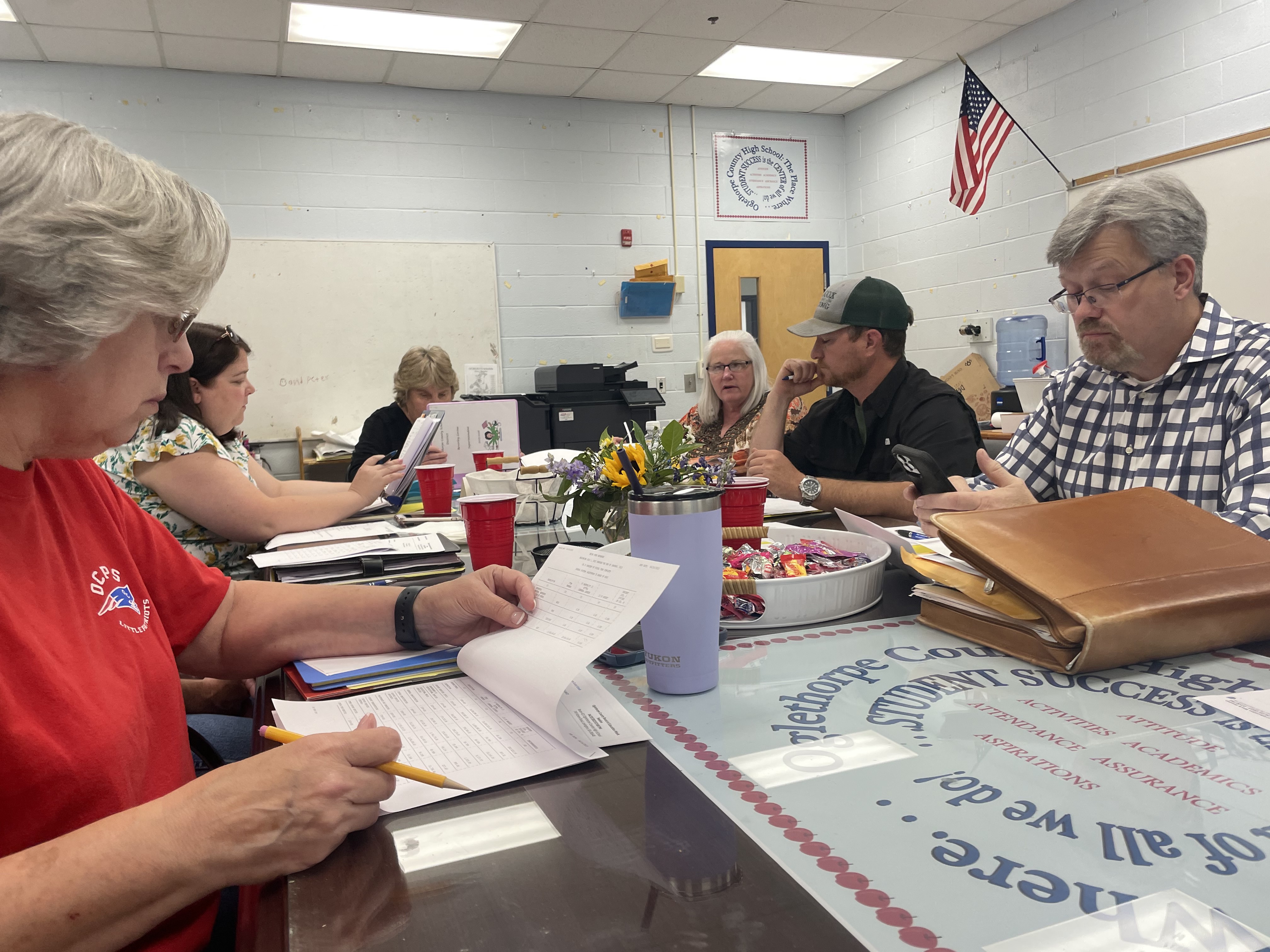 The Oglethorpe county board of education holds a work session in preparation for their next official meeting on May 2.(Alex Bavosa/The Oglethorpe Echo)