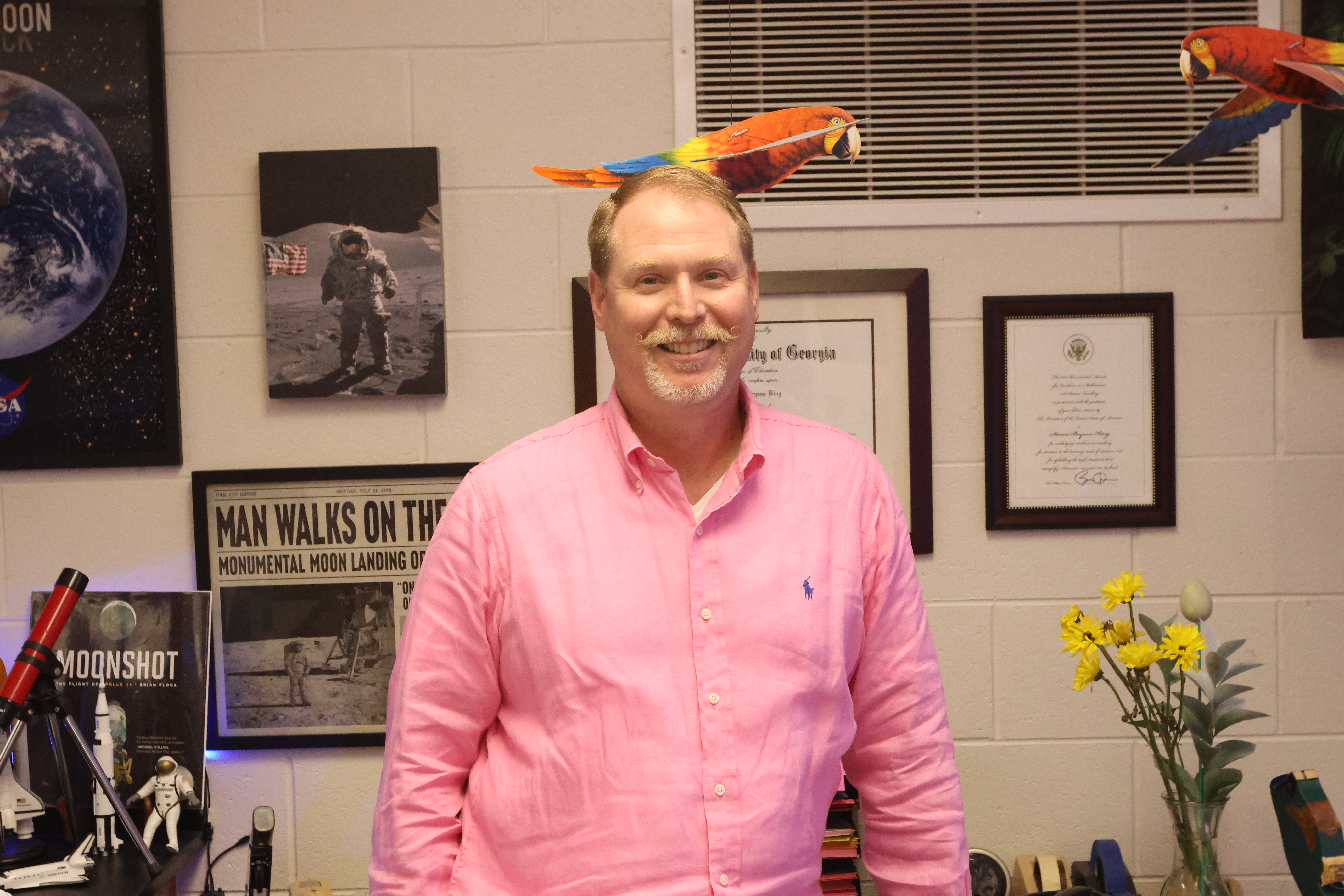 OCMS science teacher Steven King is headed to Disneyland this week after being selected as one of the Disney100 Teachers Contest. He came out of retirement to teach in Oglethorpe County. (LANDEN TODD/THE OGLETHORPE ECHO)