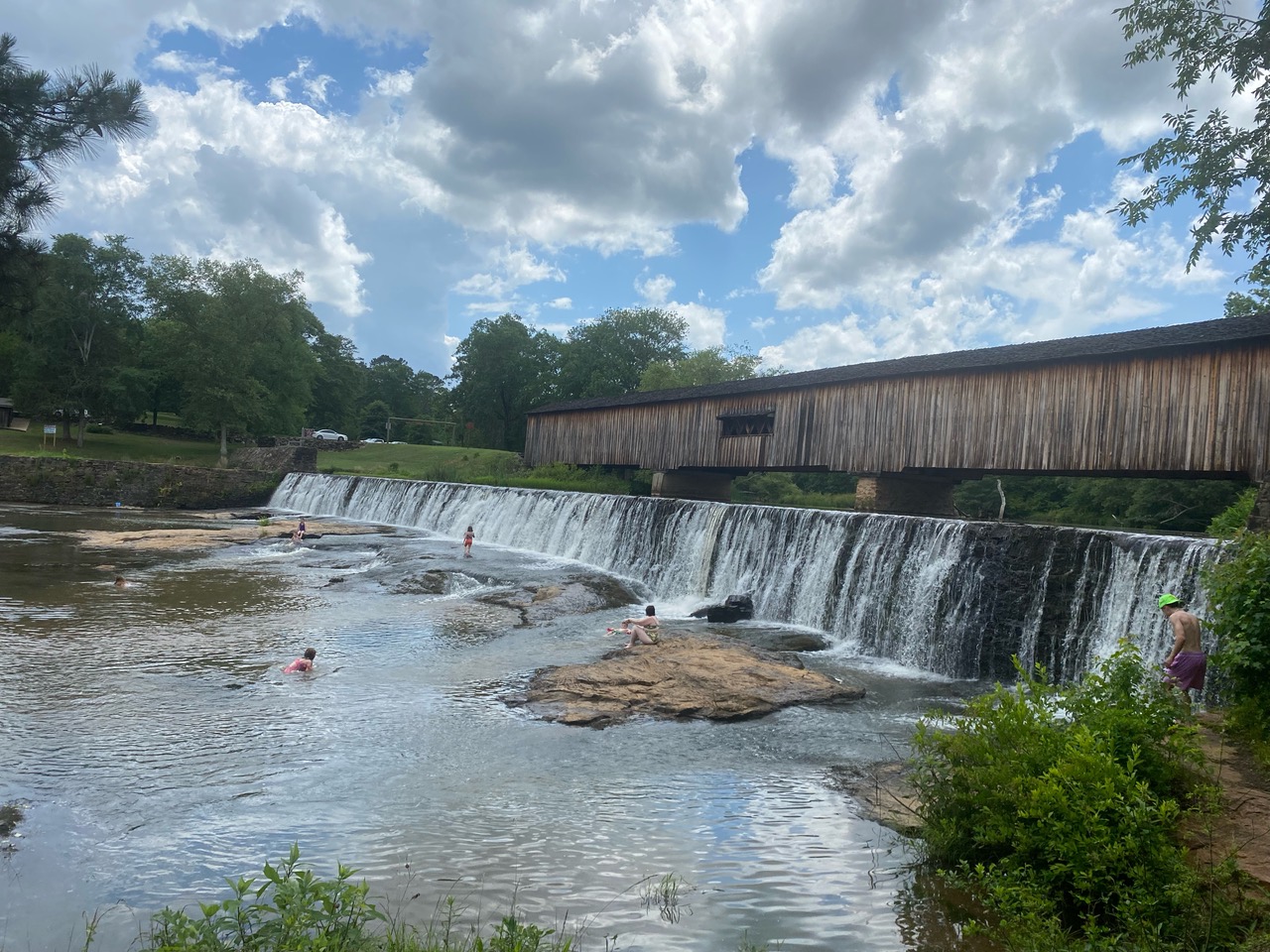 Watson Mill State Park is one of Oglethorpe County’s signature historic landmarks. If you talked to the people splashing in the water below the bridge, they’d probably say, “This is what you call summertime ‘quality of life.’ ” (DINK NESMITH/THE OGLETHORPE ECHO)
