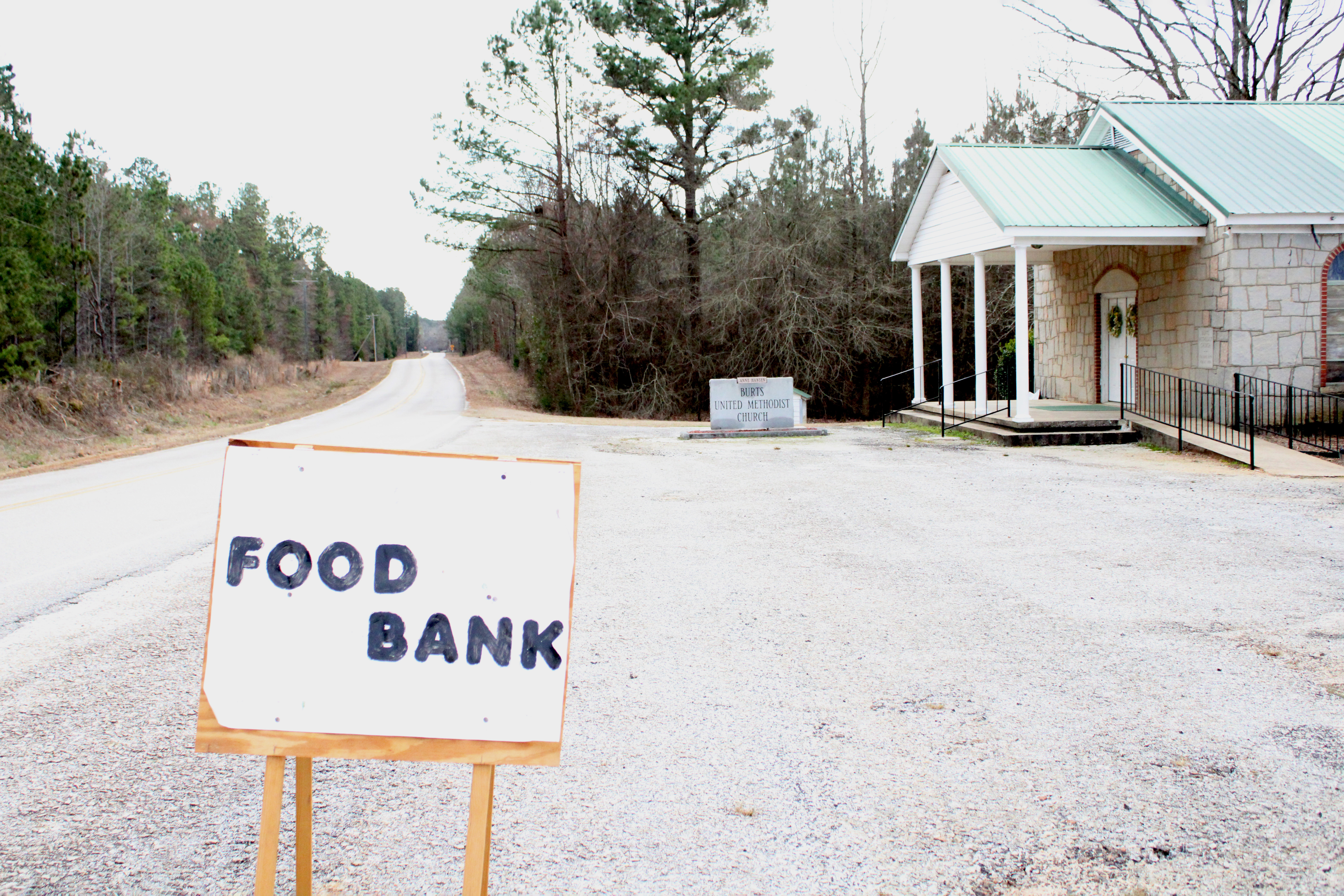 Burts United Methodist Church on Veribest Enterprise Road in Lexington, Georgia on March 15, 2023. UMC does food distribution on the third Wednesday of every month. (SARAH DONEHOO/THE OGLETHORPE ECHO)