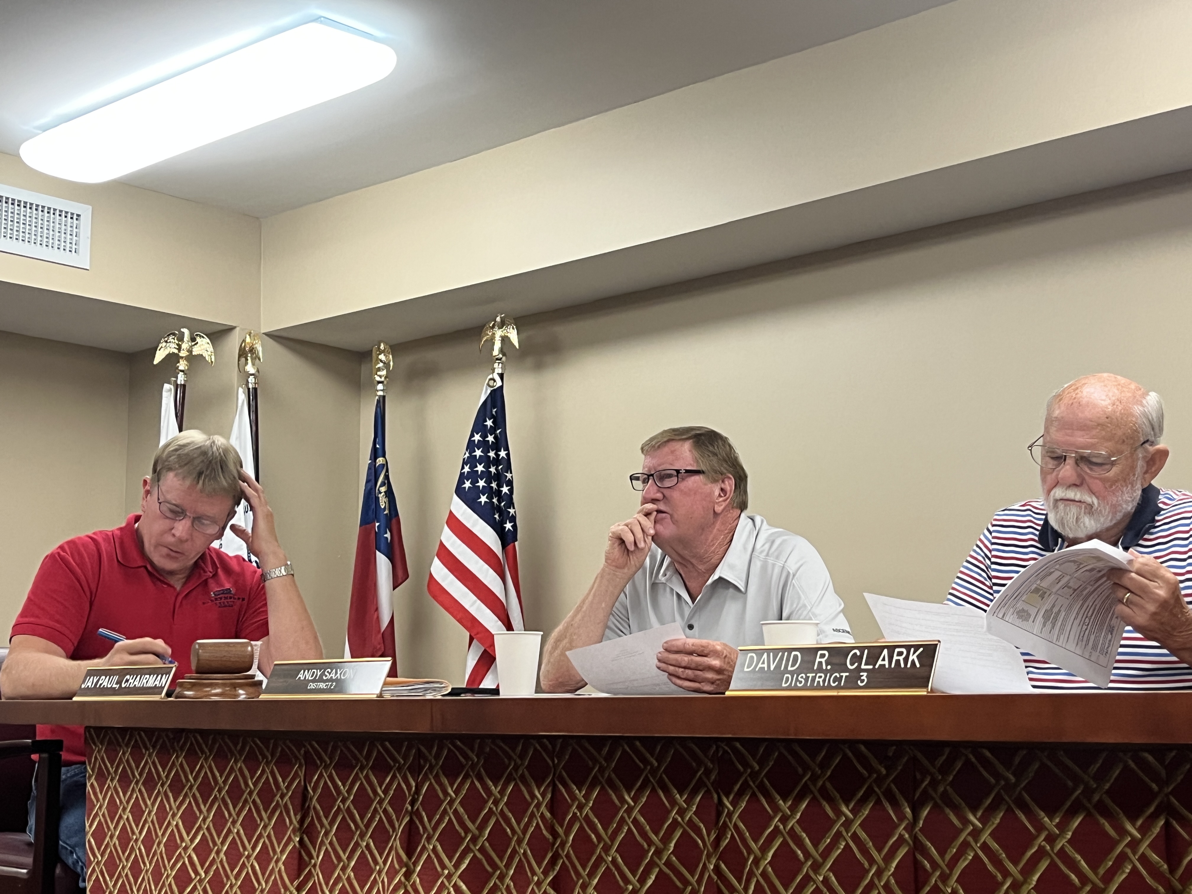 Board of Commissioners prepares to vote.