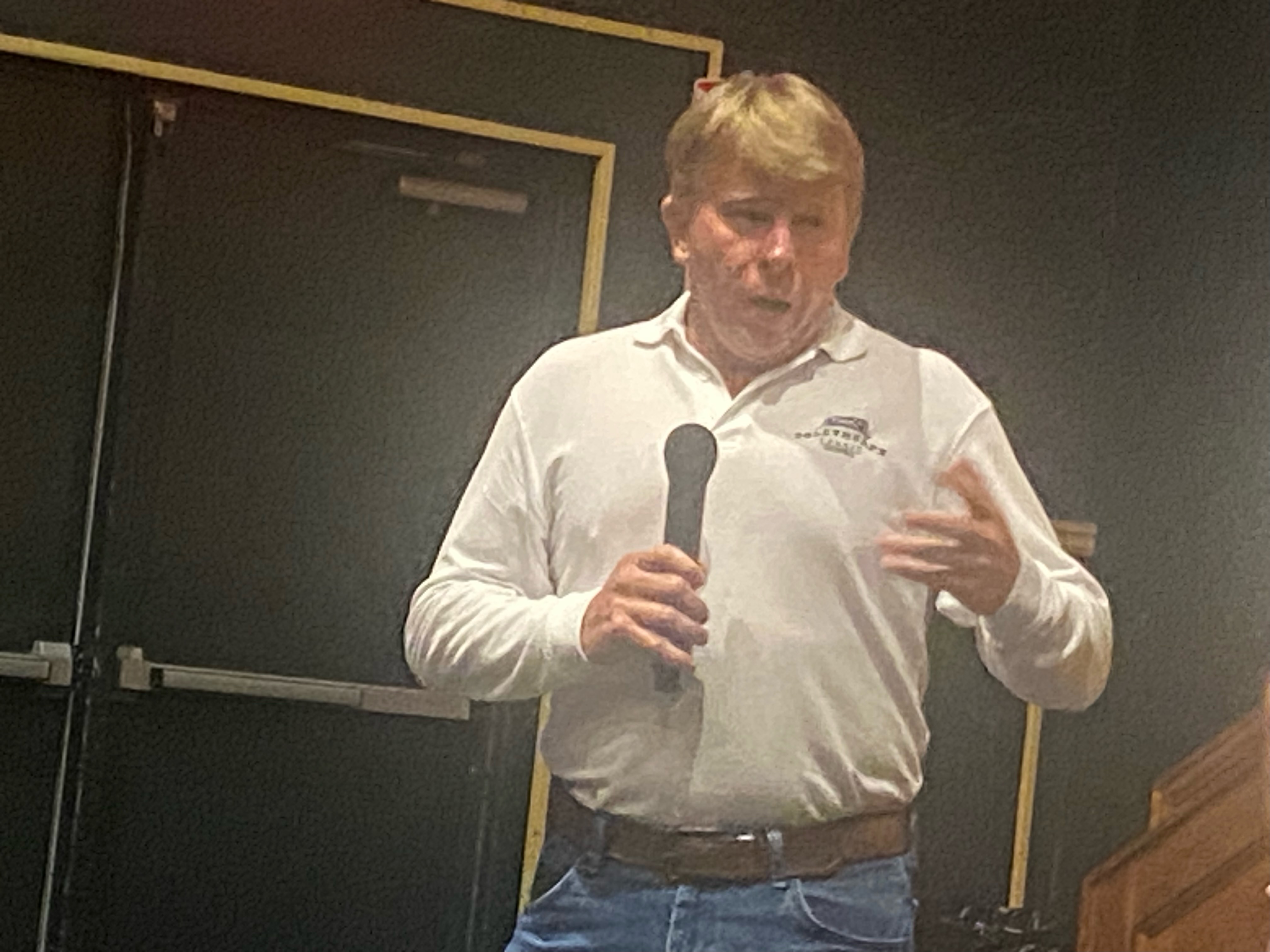 Oglethorpe County commission Chair Jay Paul discussed the sludge issue at a panel in Elberton last week that also included a viewing of a documentary titled “Georgia’s Dirty Little Secret.” Photo/Dink Nesmith