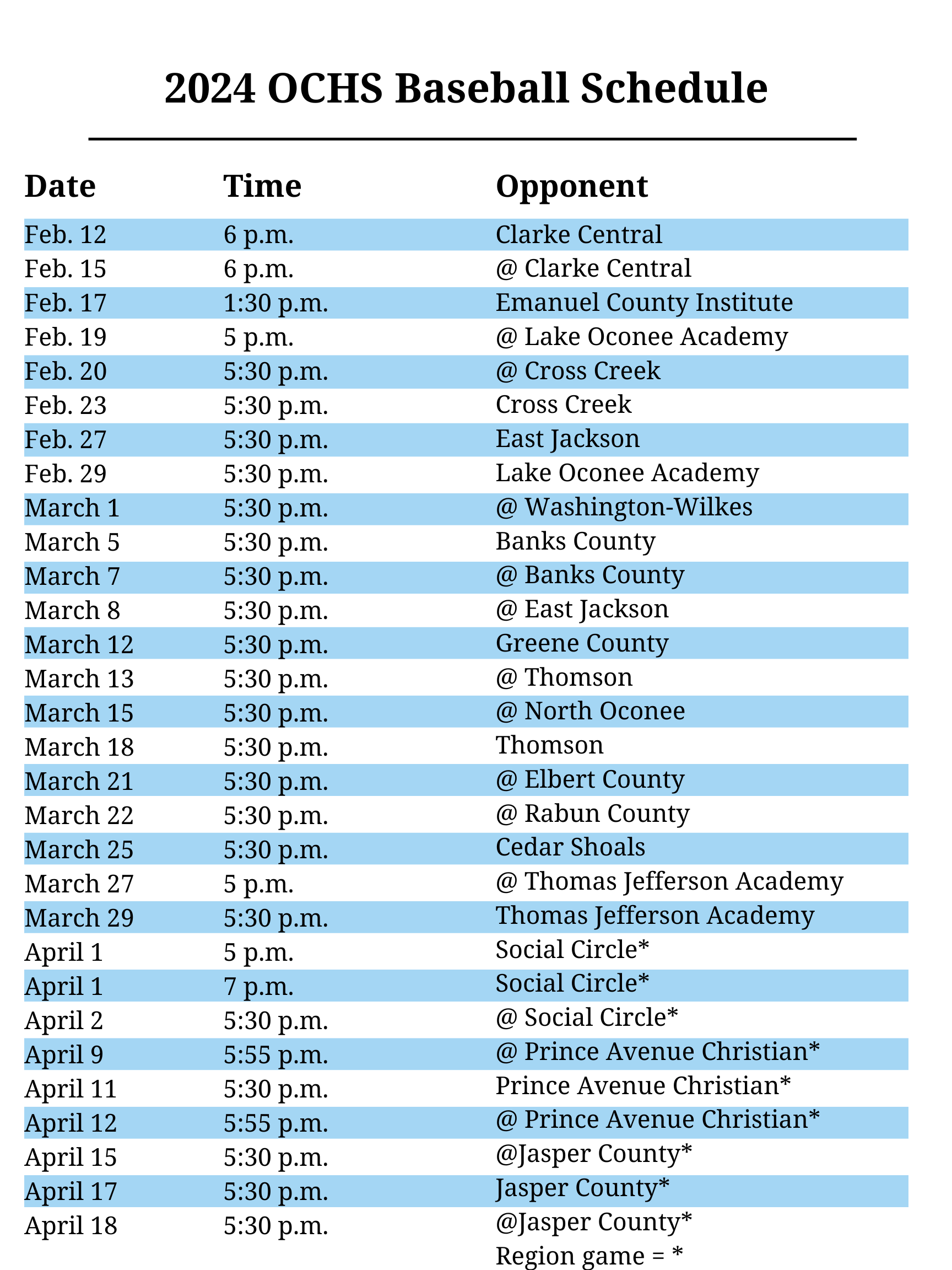 Oglethorpe County begins their season on Feb. 12 against Clarke Central.