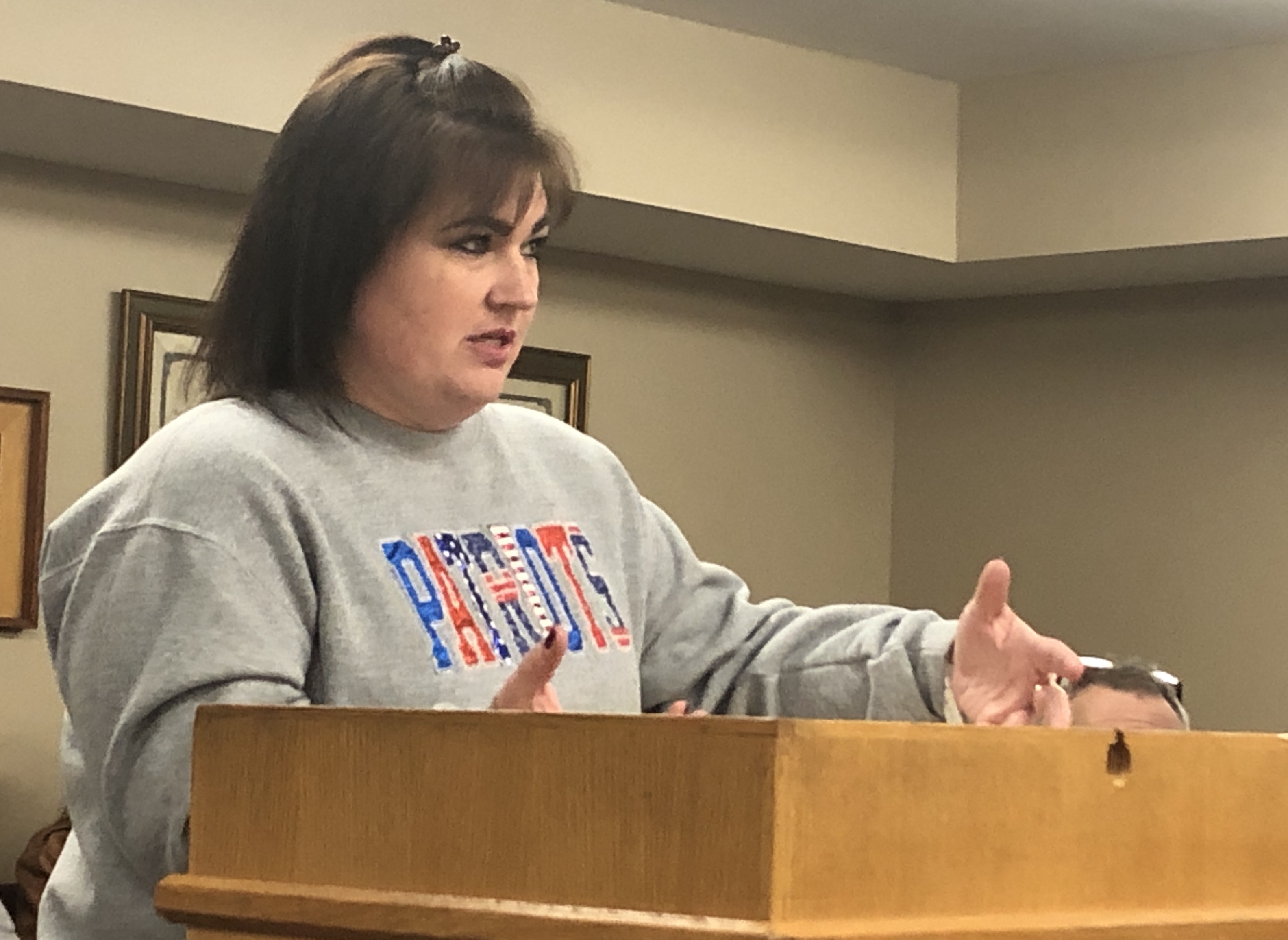 Chief Magistrate Judge Megan Coile discusses the new ordinances with the Board of Commissioners in its monthly meeting on Monday. The ordinances, which passed unanimously, give deputies the option to impose lower-level charges for a variety of offenses. (Andy Johnston/The Oglethorpe Echo)