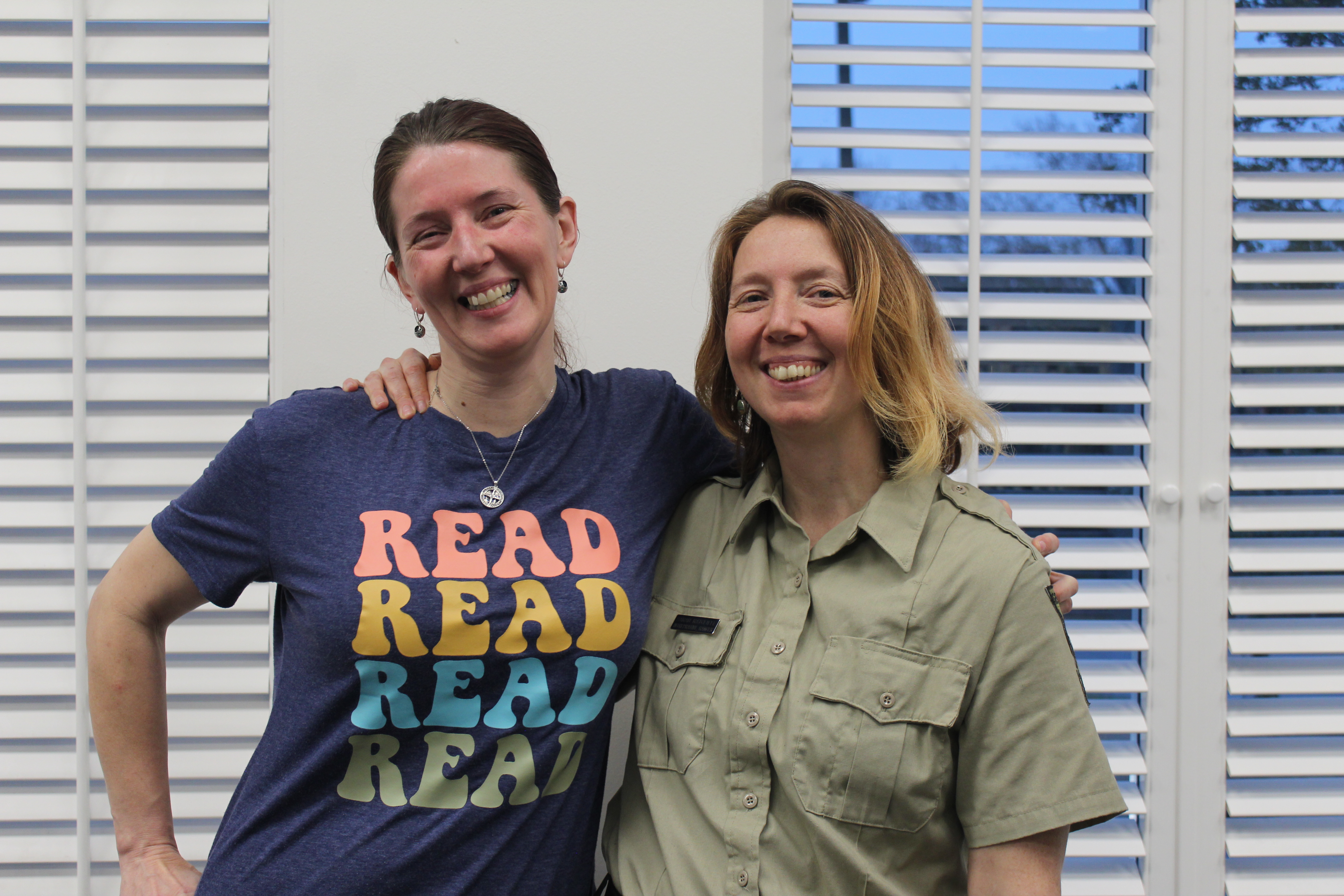Born and Raised in Oglethorpe County, Katherine (left) and Sarah (right) Ratcliffe continue to serve the county. Katherine is the branch manger of the library and Sarah is a naturalist at Watson Mill Bridge State Park.(Photo/Michael Johnson)