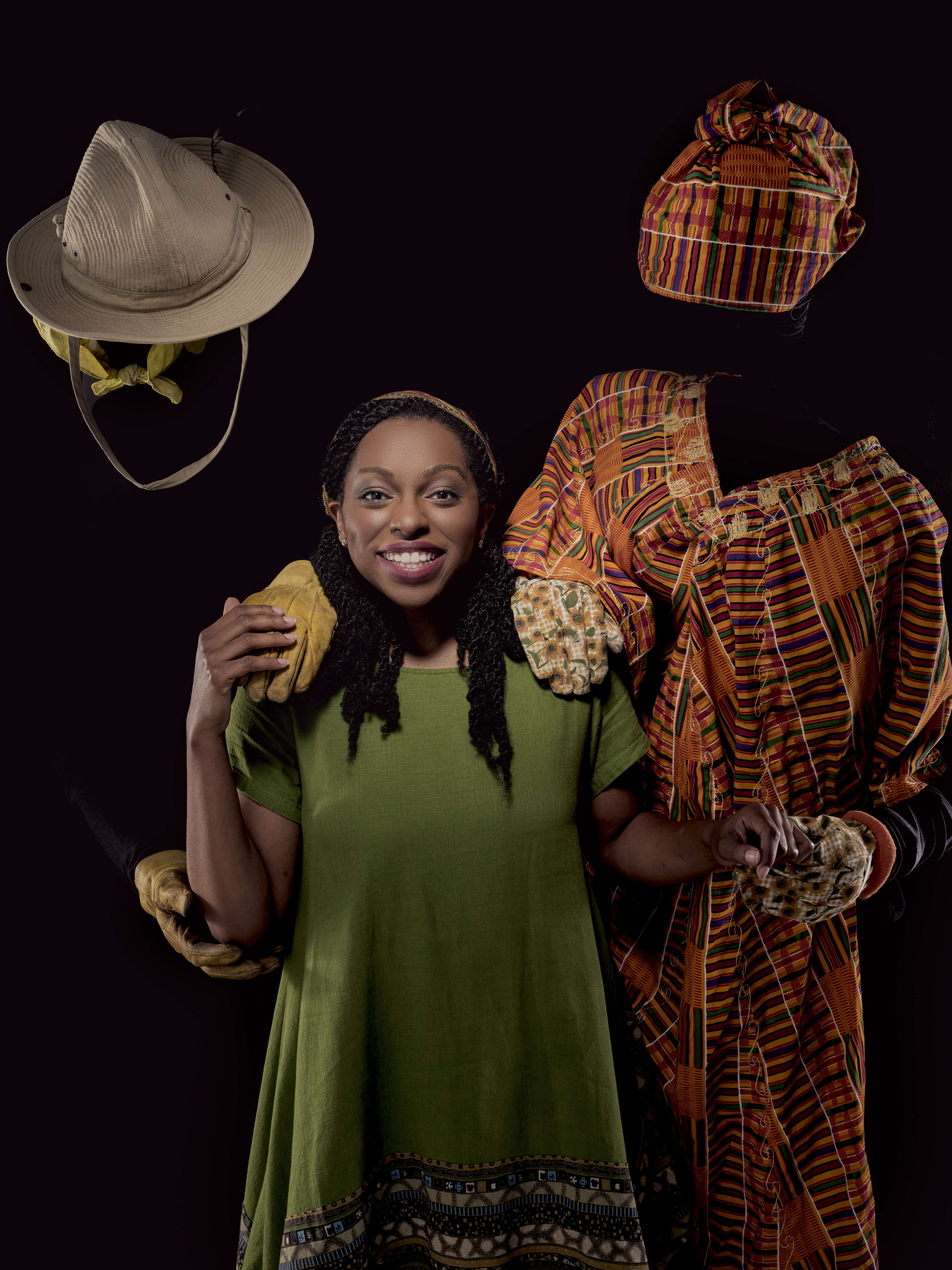 Jimmica Collins stars as Aanika in "Aanika's Elephants" at the New Victory Theater in New York. In the play, the orphan Aanika meets and forms a sisterly bond with an elephant. (Submitted Photo/Zach Hyman)