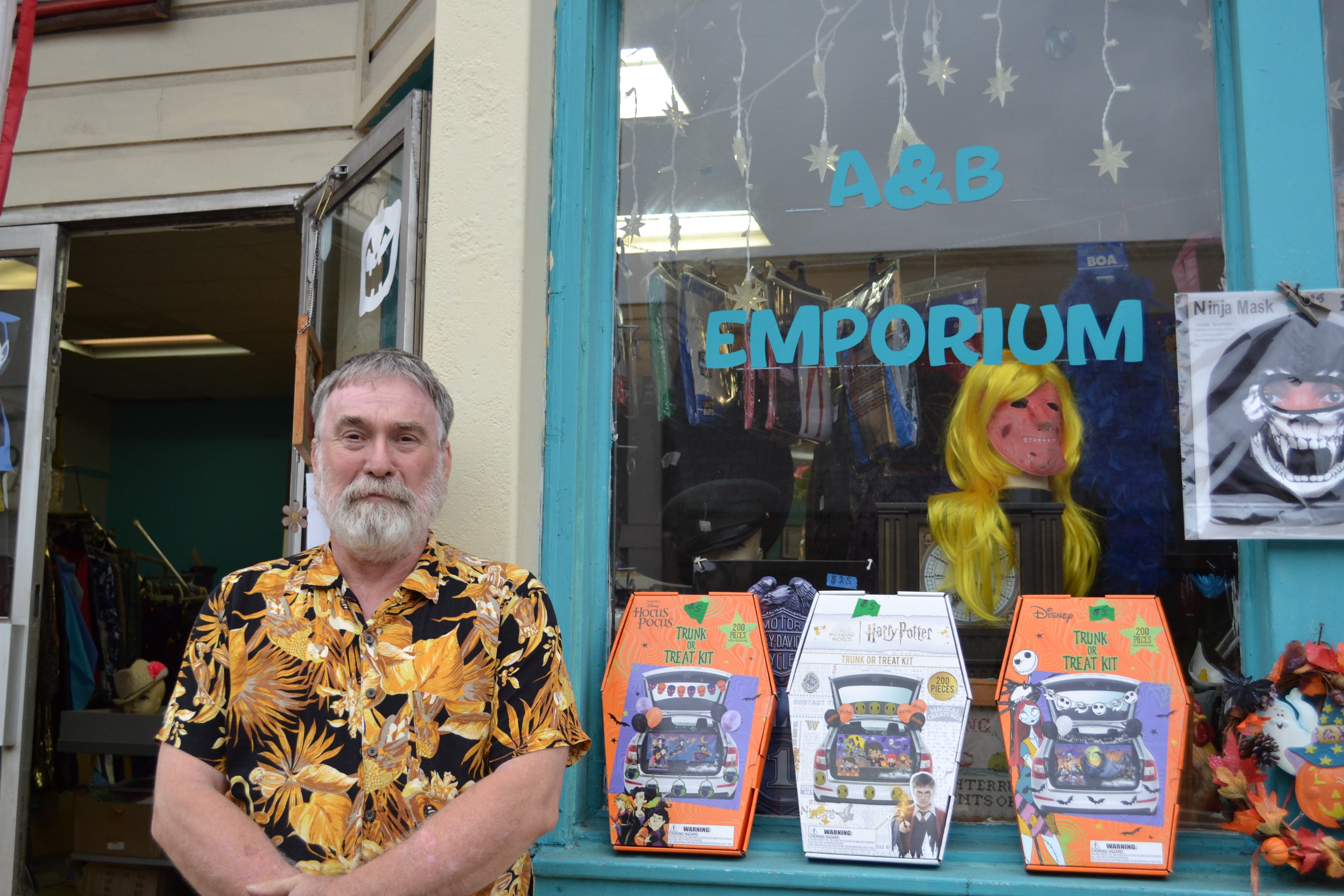 A&B Emporium co-owner, Bret Williamson, stands at the front of the store. Alice Williamson said they plan to retire and have sold the space to Blake Arnold. (Grace Mains/The Oglethorpe Echo)