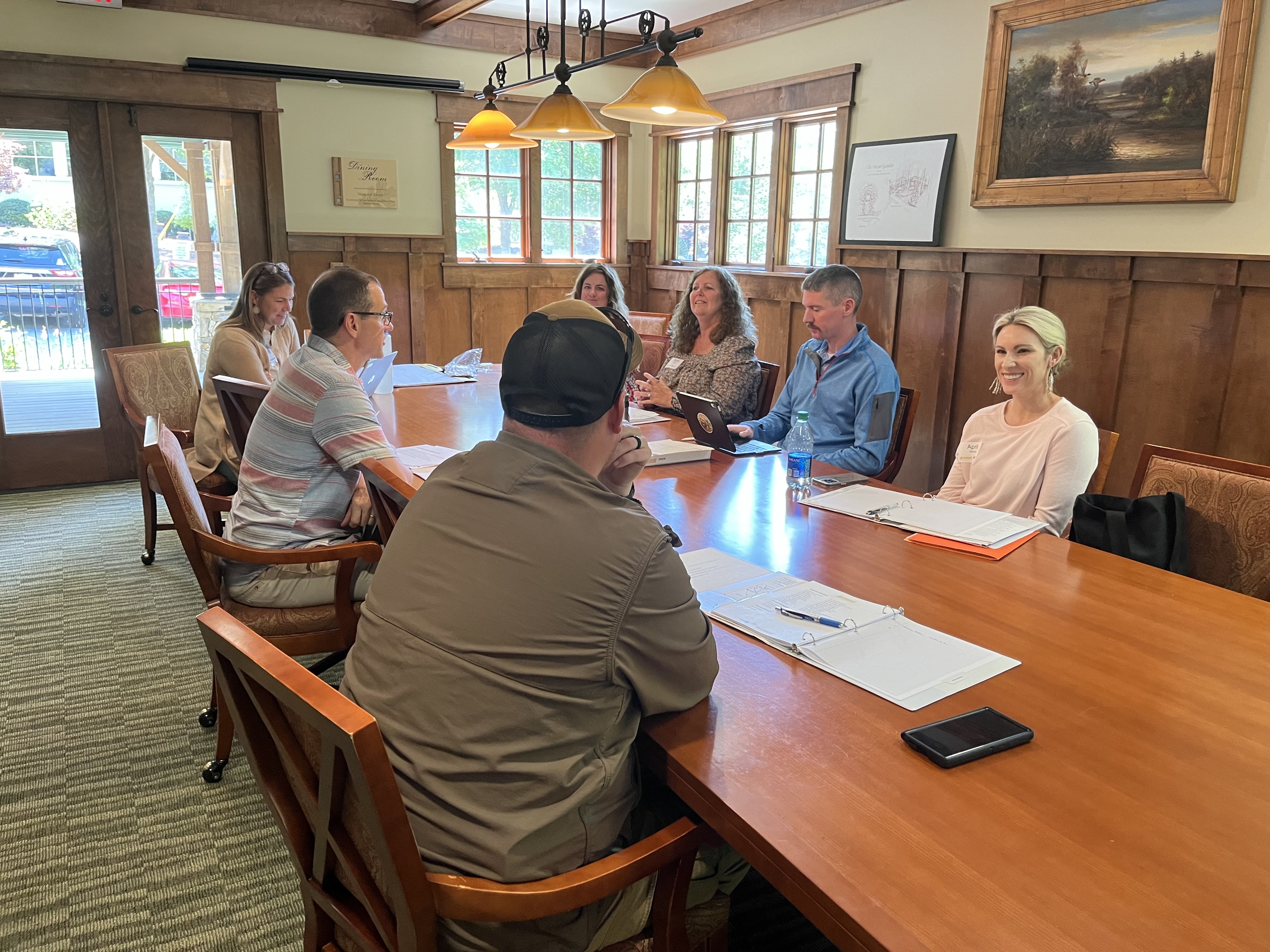Jonathan James (bottom left), Karen Pittard (clockwise from top left), Kristi Horsley, Beth Wells, Cody Gibbs and April Moore participate in the Leadership Oglethorpe program. The Leadership Oglethorpe program is one of many causes the Oglethorpe County Rotary Club contributes to, totaling almost $13,000 every year. (Submitted Photo)
