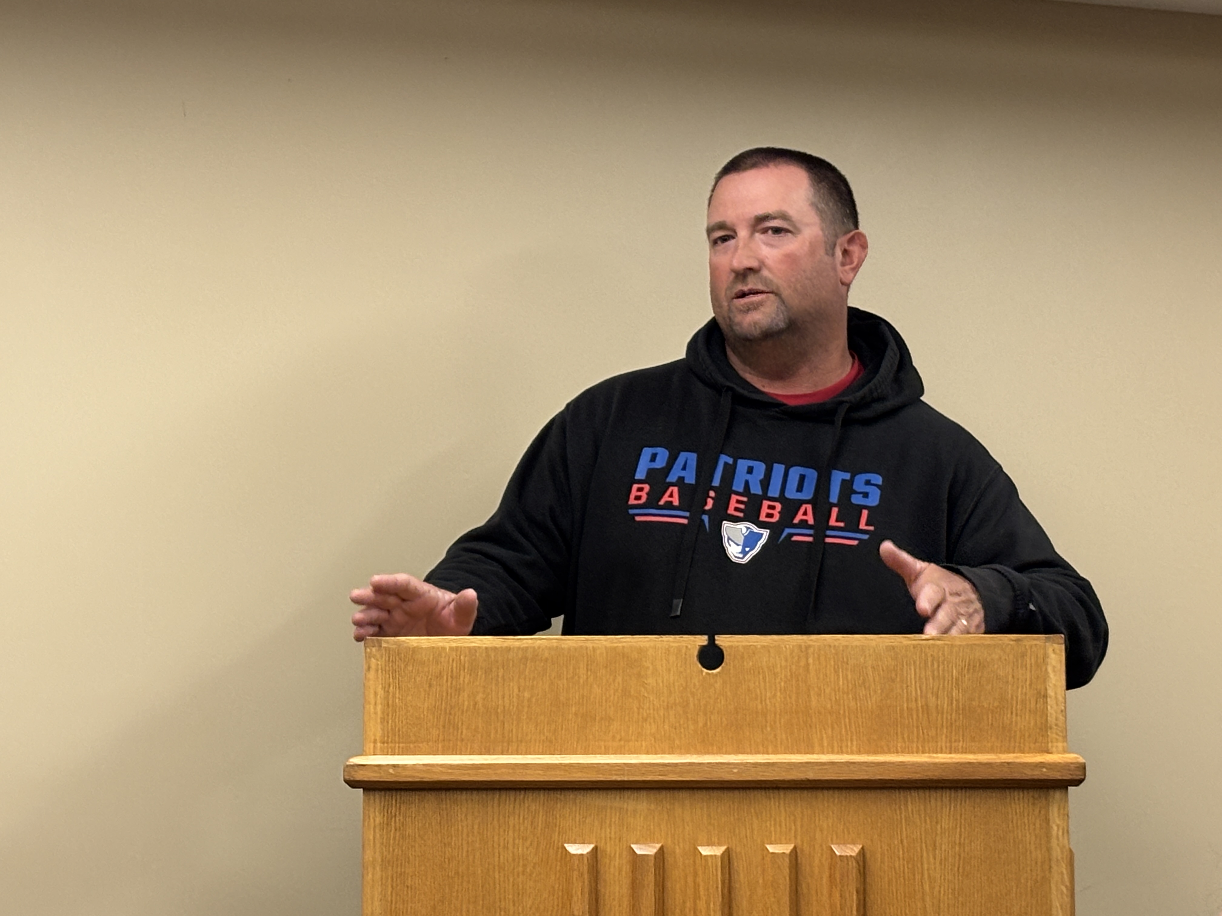 Michael White, Oglethorpe County rec department director, recently spoke to the Board of Commissioners about a promotion to athletic director and a raise for a department employee. There is high demand for the rec department’s teams and leagues. (Andy Johnston/The Oglethorpe Echo)