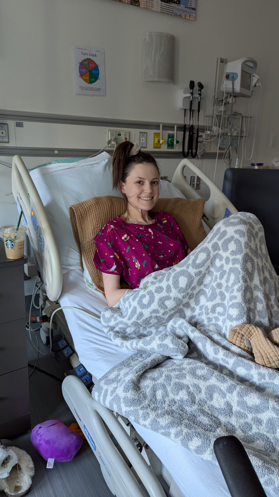 Hanna Burdette recovers after her kidney transplant at Emory University Hospital in Atlanta. “I just feel lucky that I got the chance to have it done now,” she said. (Submitted Photo)
