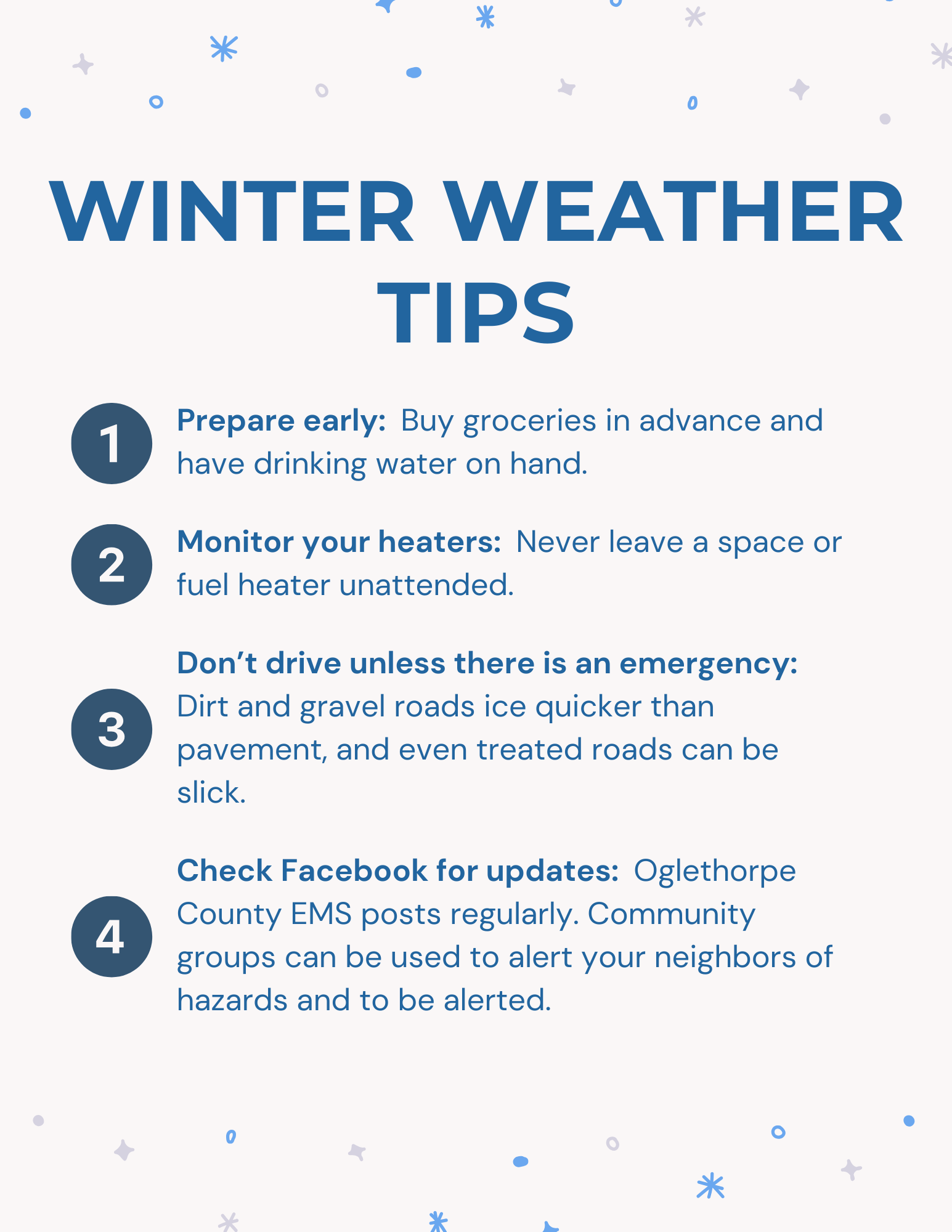 Winter Weather Tips