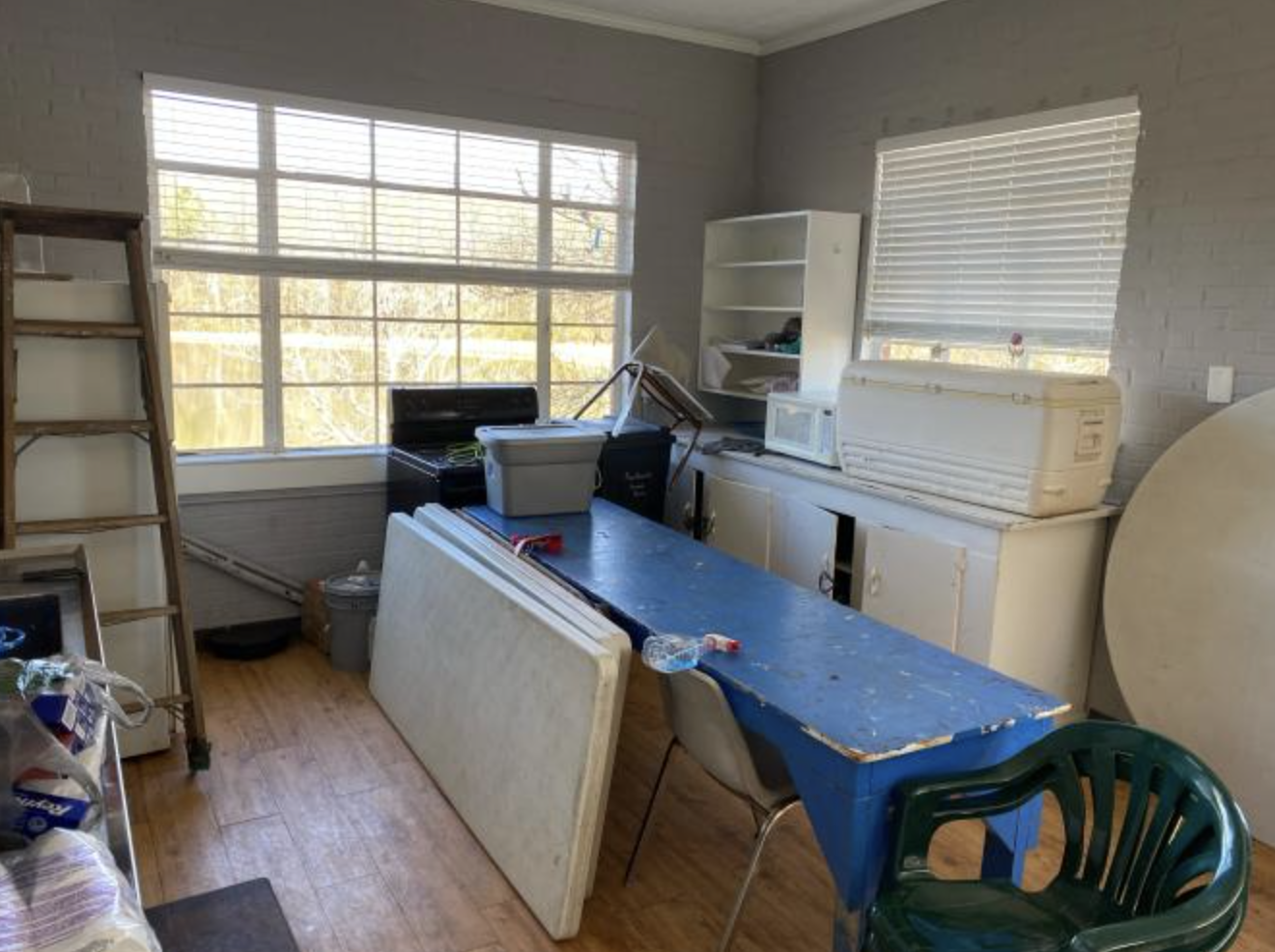 The interior of the clubhouse at Bryan Park when it was closed in February 2024. The county is trying to decide what to do with the building, which was built in 1951. (Photo/Dink NeSmith)