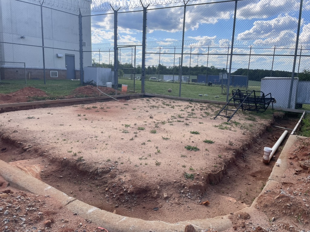 Work continues on the temporary animal impoundment facility at the Oglethorpe County Sheriff's Office. The kennels are waiting on plumbing before the concrete will be poured. (Photo/Zach Leggio)