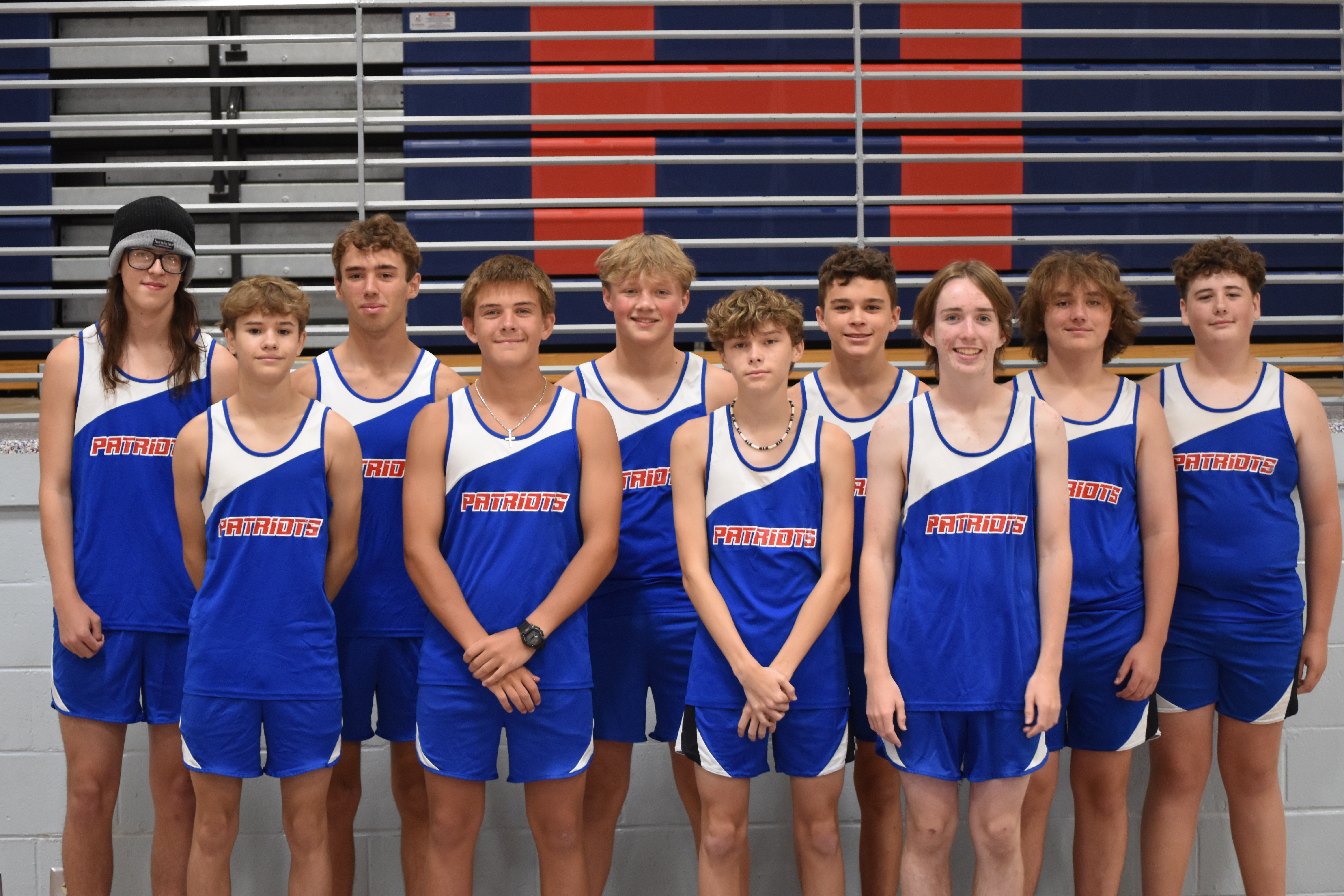 The OCHS cross country team, Nathen Reesman, Cory Tillman, Rex Allen, Tristan Ruzowicz, Davis Blalock, Nolan Green (back row, left to right), John Adams, Lincoln Paradise, Julian George and Josiah Young (front row, left to right), pose for media day photos Wednesday, July 23 at OCHS. The boys team placed 11th out of 24 teams at state last season. (Photo/Emma Greene)