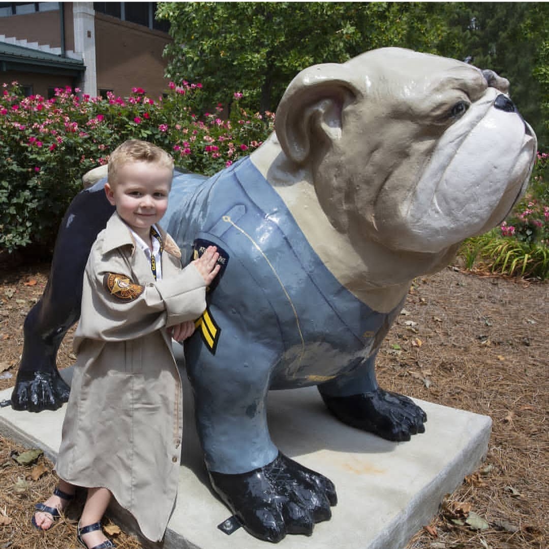 David Charles Cheek, Tim Cheek’s son, was photographed in his grandfather’s uniform at Halloween one year. Tim Cheek said Charles was his dad’s name. (Submitted Photo)