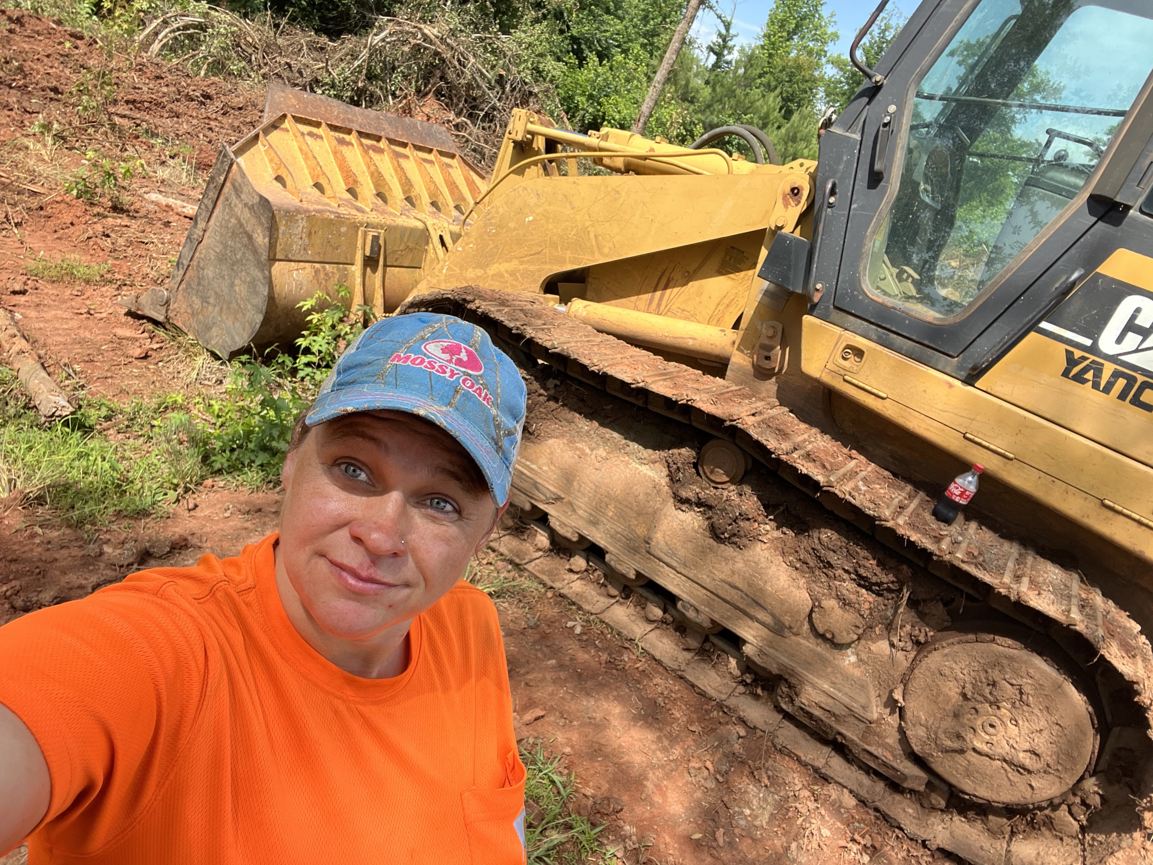 Kayla Gravely said she’s learning to drive heavy equipment, like an excavator. Gravely is the first woman to be hired to work for Oglethorpe County’s road maintenance crew. (Submitted Photo)