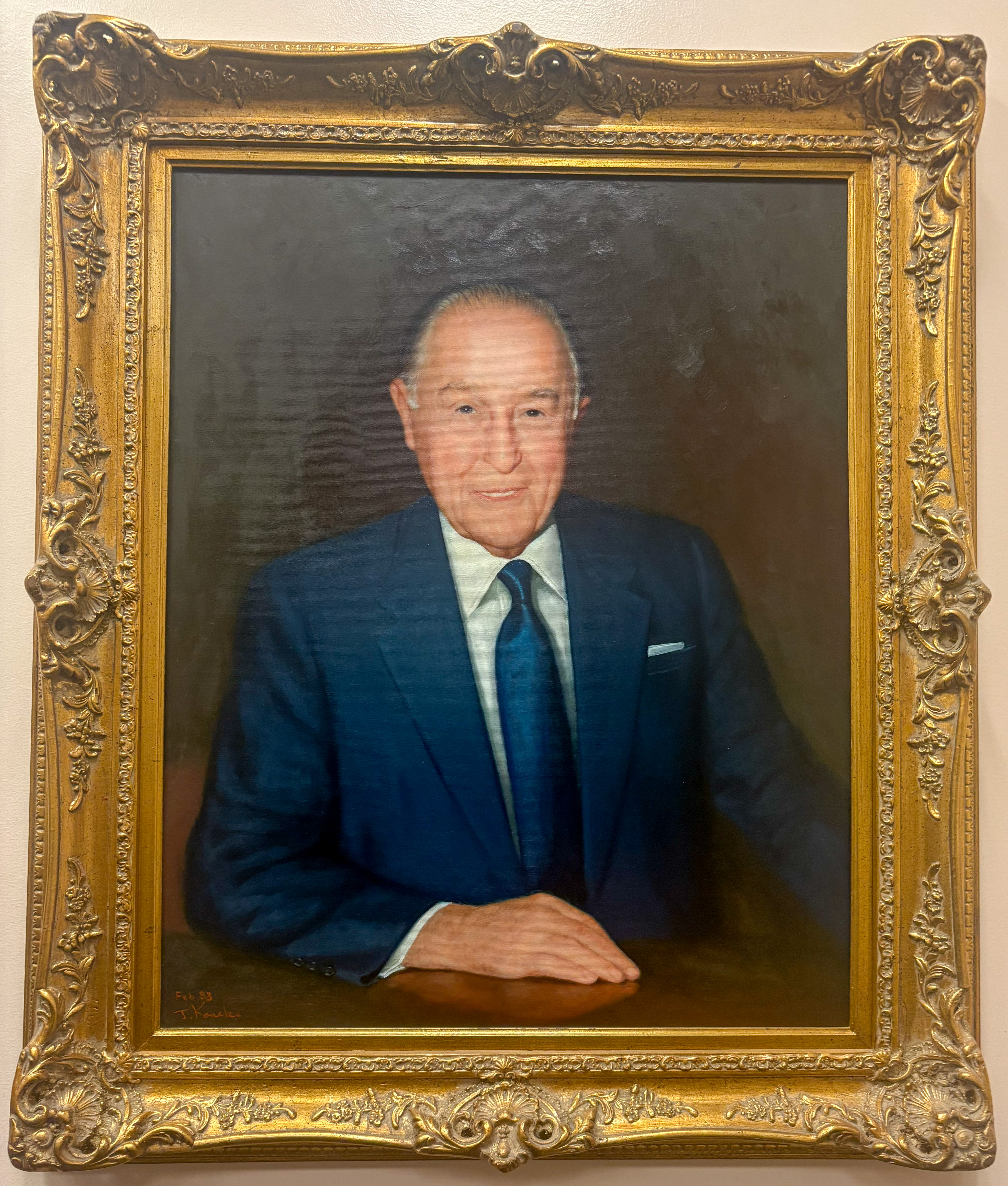 A portrait of Hamilton McWhorter Jr. hangs in the office of the Secretary of the Senate at the Georgia State Capitol in Atlanta. McWhorter served as Secretary of the Senate from 1967-92. (Photo/Scott Maxwell)