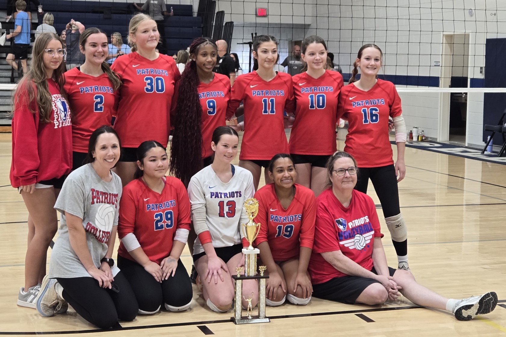 The OCHS JV volleyball team won its area tournament on Saturday. Team members and coaches include (back, from left): Kiley Paul, Kaylee Wade, Caroline Caldwell, Mirakle Merritt, Abby Gabriel, Chyenne Maddox and Cailyn Torbit; (front, from left) coach Brianne Harrison, Ana Vu, Lannah Scarborough, Alyza Knight and coach Toni Walser-Childs. (Submitted Photo)