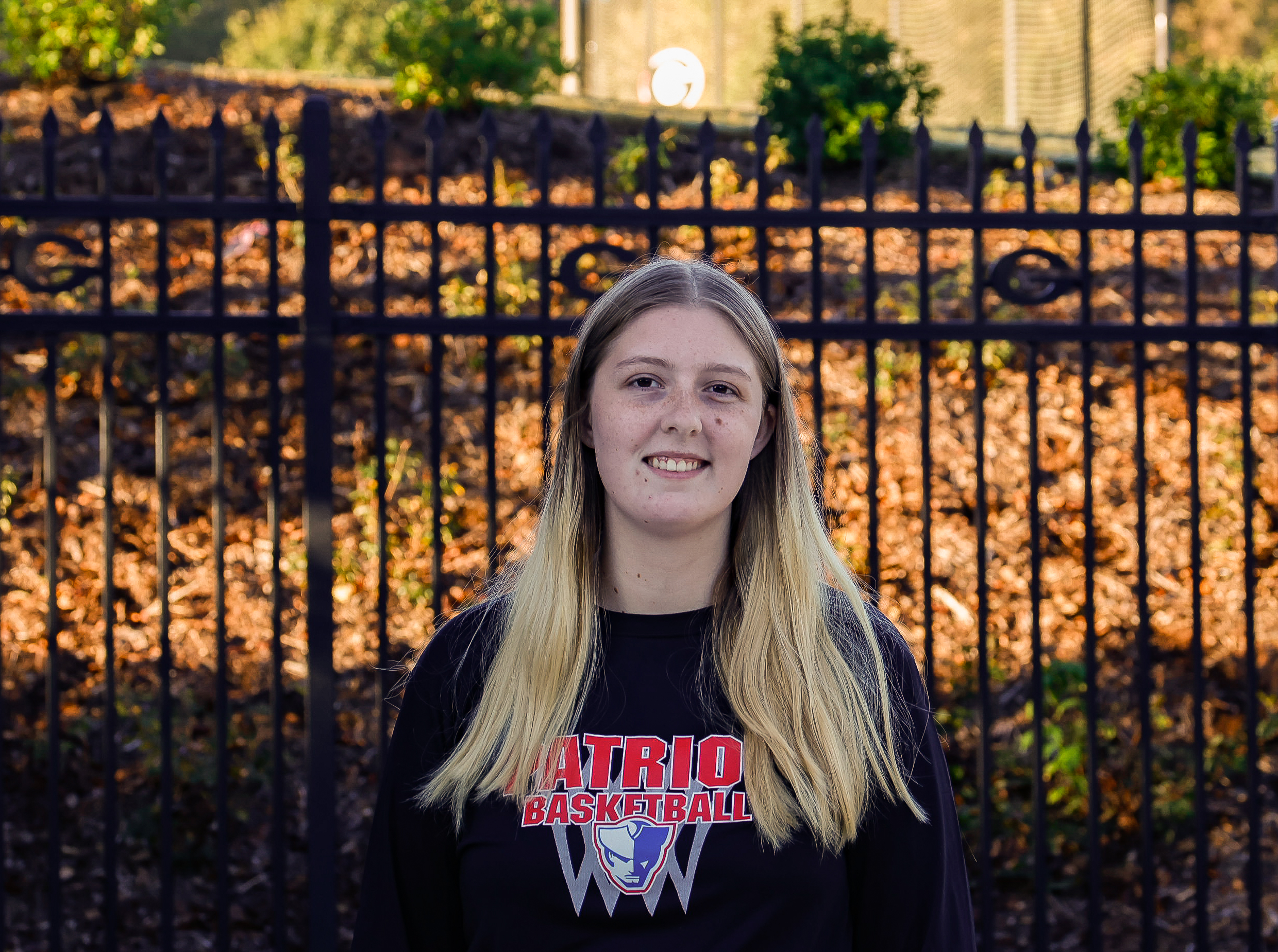 Oglethorpe County senior Ansley Paul stands outside the Turner Soccer Complex, where she shadows soccer associate athletic trainer Kelly Cich. Paul is the first student from Oglethorpe County to be selected for UGA’s Young Dawgs program (Drew Bearden/Oglethorpe Echo)