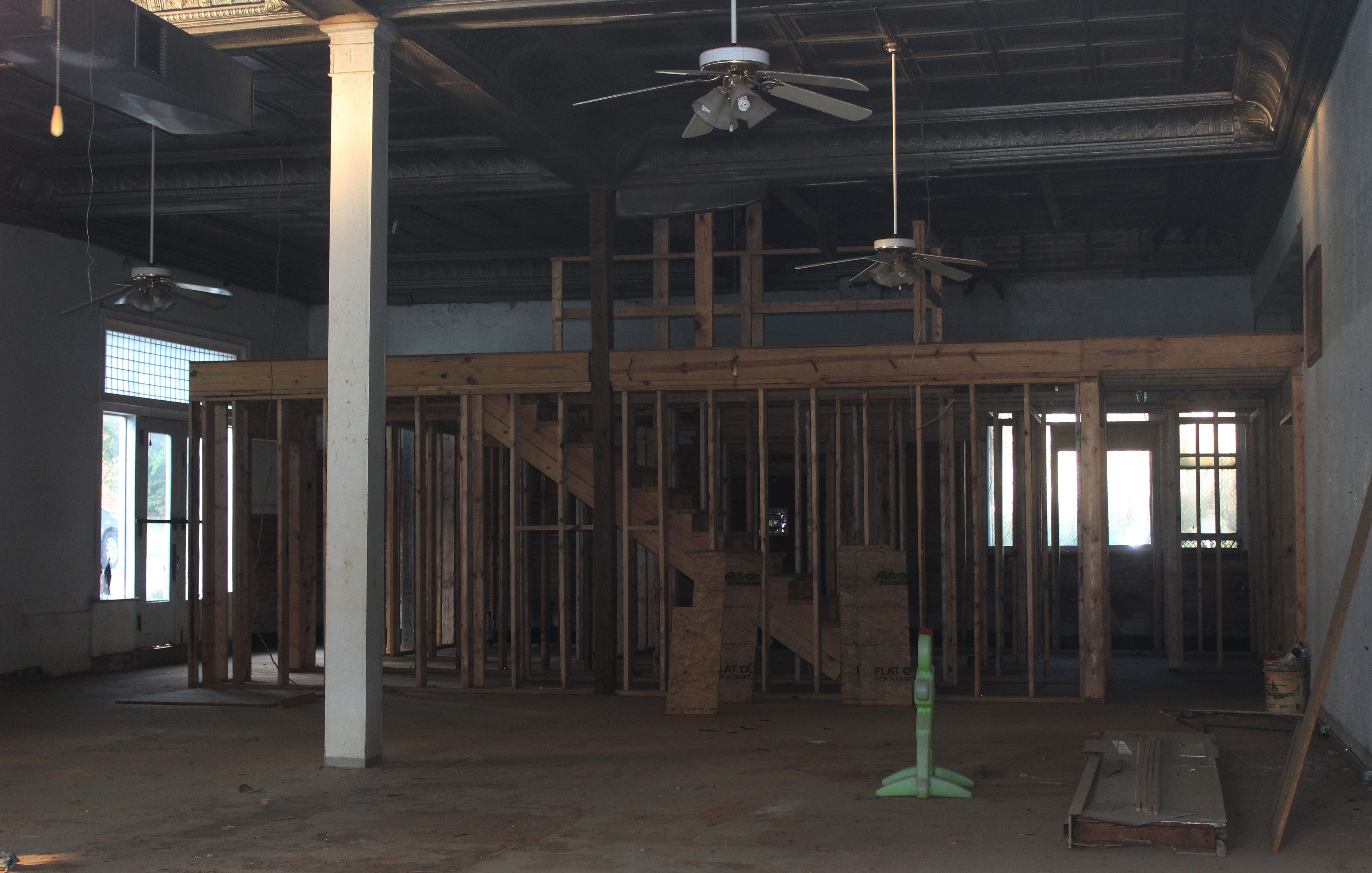 This is the interior of the larger space that is under construction to become Lexington Public House in Lexington. The building is made up of two different spaces that owner Ben Pitts said will become a pub and a room for overflow, and more seating once the restaurant is complete.