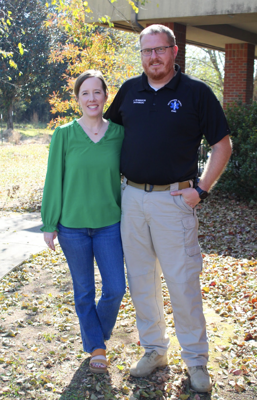 Corie and Josh Robinson have been married 13 years and have three children. She is the director of the Oglethorpe County Senior Center and he’s the EMS director in Oglethorpe County. (Photo/Gabrielle Gruszynski)