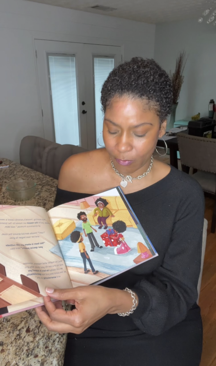 Local author Kiyoko Hairston reads her debut children’s book, “Freeda's Fabnificent Feet.” Hairston does readings of the book at schools and libraries in the Athens area. (Submitted Photo)
