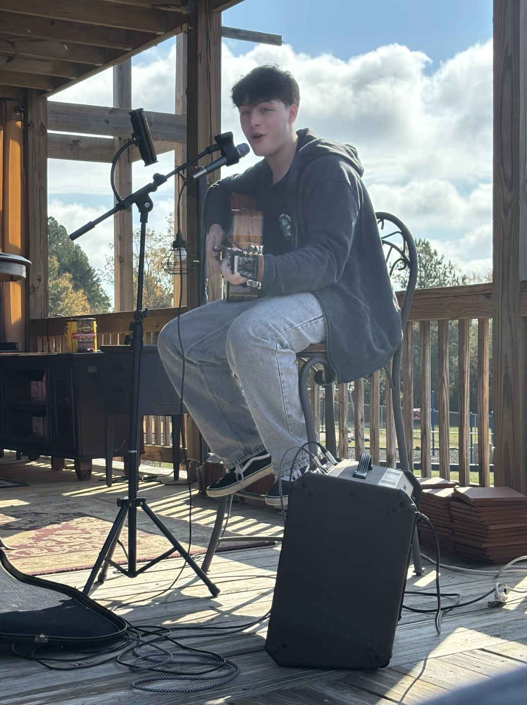 Jesse Chambers has played and sang at Town and Country Kafe five times since February 2024. Several family members attended his concert there on Nov. 8. (Photo/Submitted)