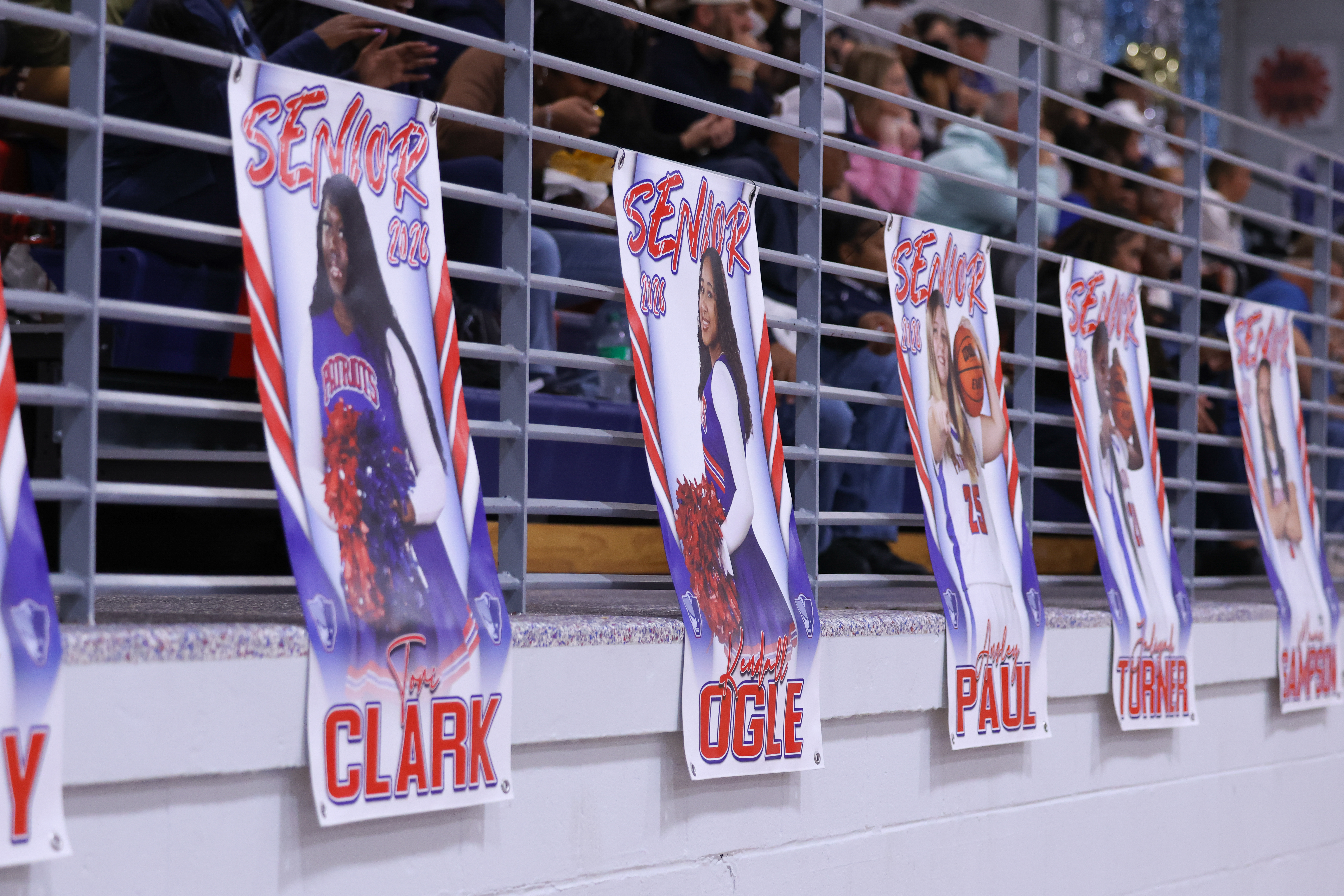 Banners of seniors that were honored at the Oglethorpe County High School gymnasium on Feb. 10. (Photo/Addison Simmons)