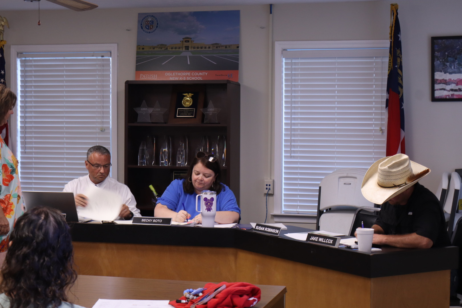 The Oglethorpe County Board of Education approved multiple policy updates Tuesday, including changes to employee leave, student device use and suicide prevention training, ahead of the upcoming school year. (Ellie English/The Oglethorpe Echo)