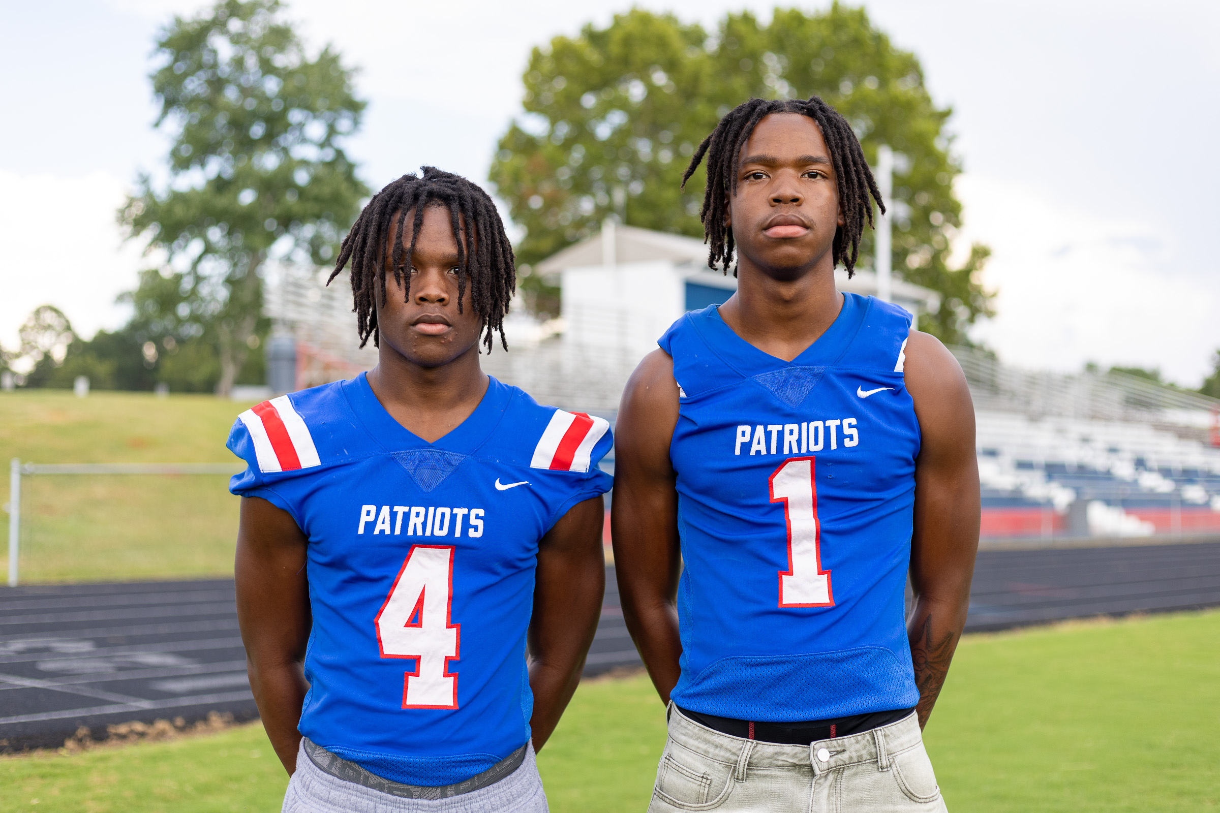Zion Pass (4) and Nicah Pass are projected to start in the defensive backfield this season. Zion will start at safety and Nicah at cornerback. (Ethan Greene/The Oglethorpe Echo)