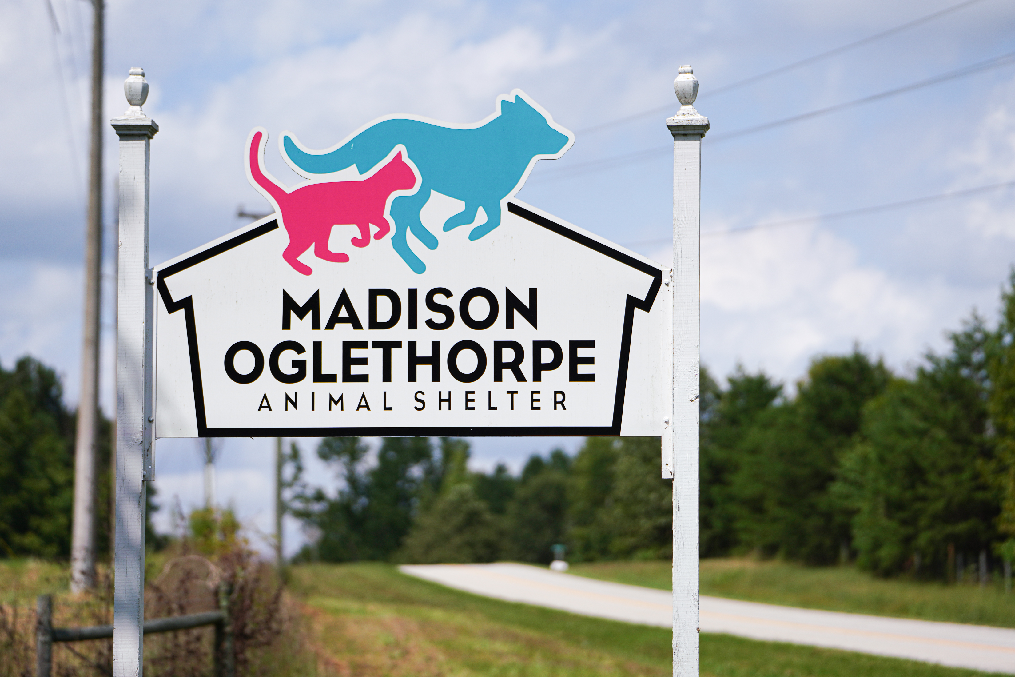 The Madison Oglethorpe Animal Shelter sign is seen on Sunday, Sept. 10, 2023. The MOAS is an open admission shelter located in Danielsville, Georgia. (Sidney Chansamone/The Oglethorpe Echo)