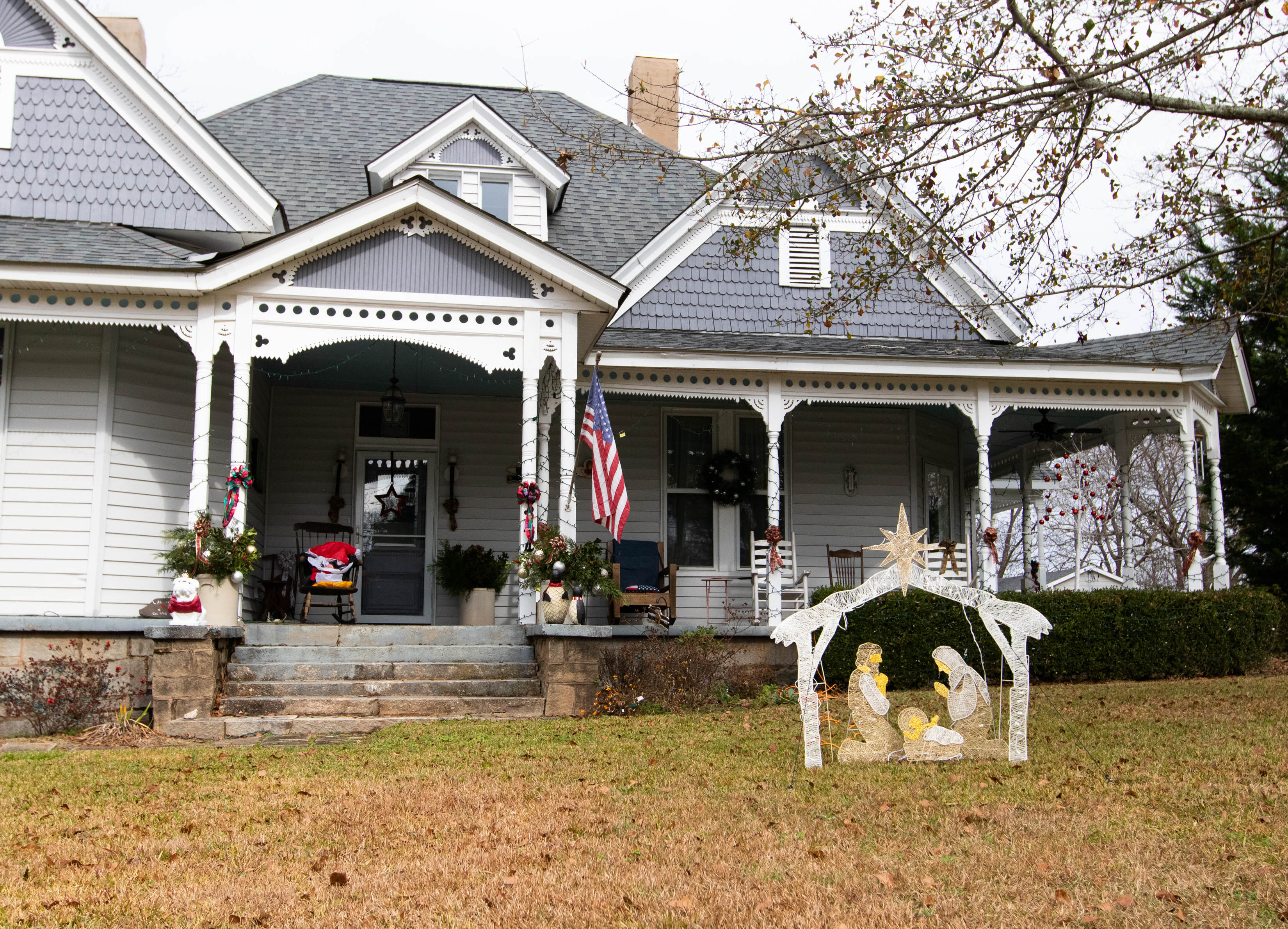 Decorations adorn the house of William and Lucille Endriss in Lexington. Lucille said William does all the decorating for the season. (Photo/Sarah White)